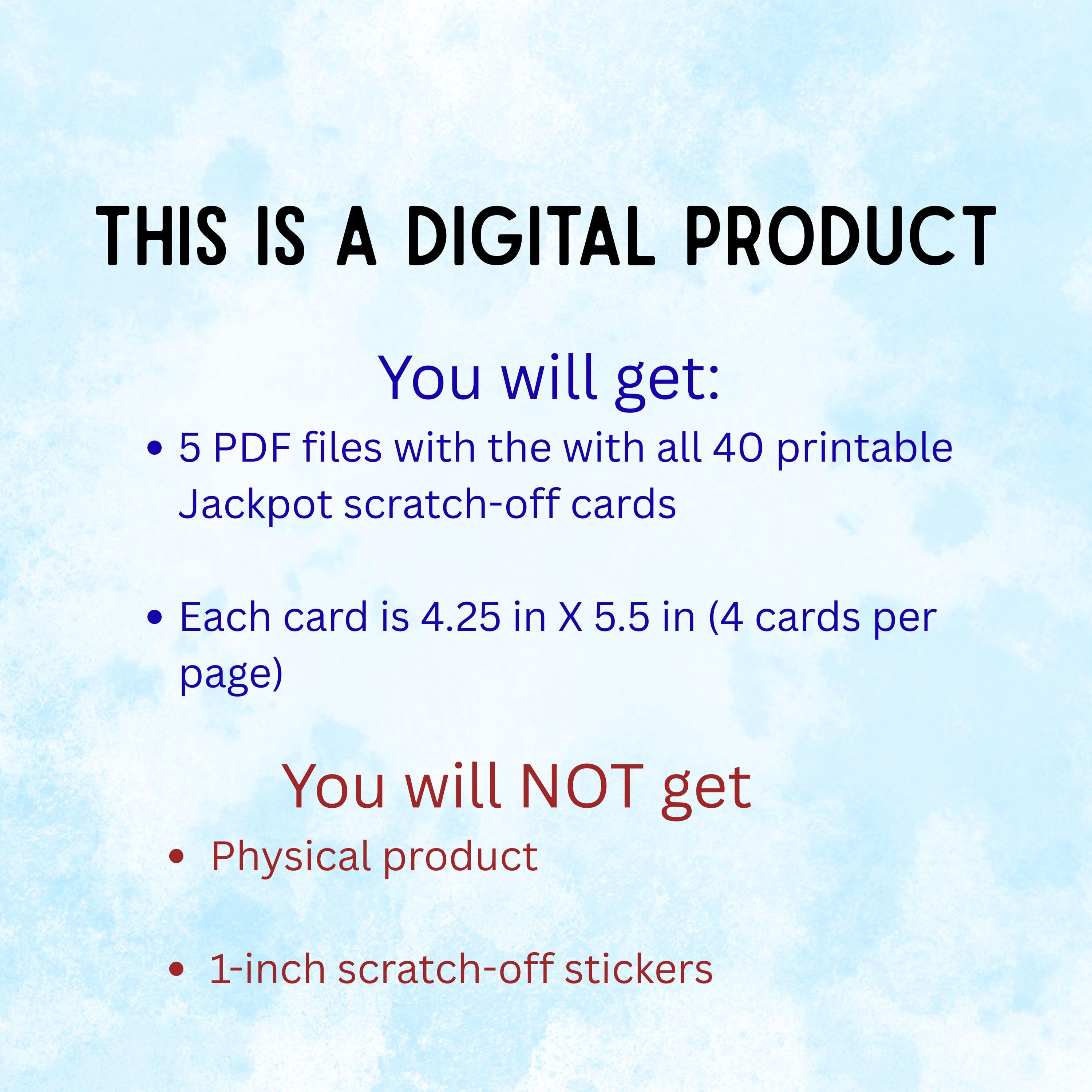 Baby Shower Spanish Game, El Premio Mayor Jackpot, Blue Tone Scratch-off Cards For Boy