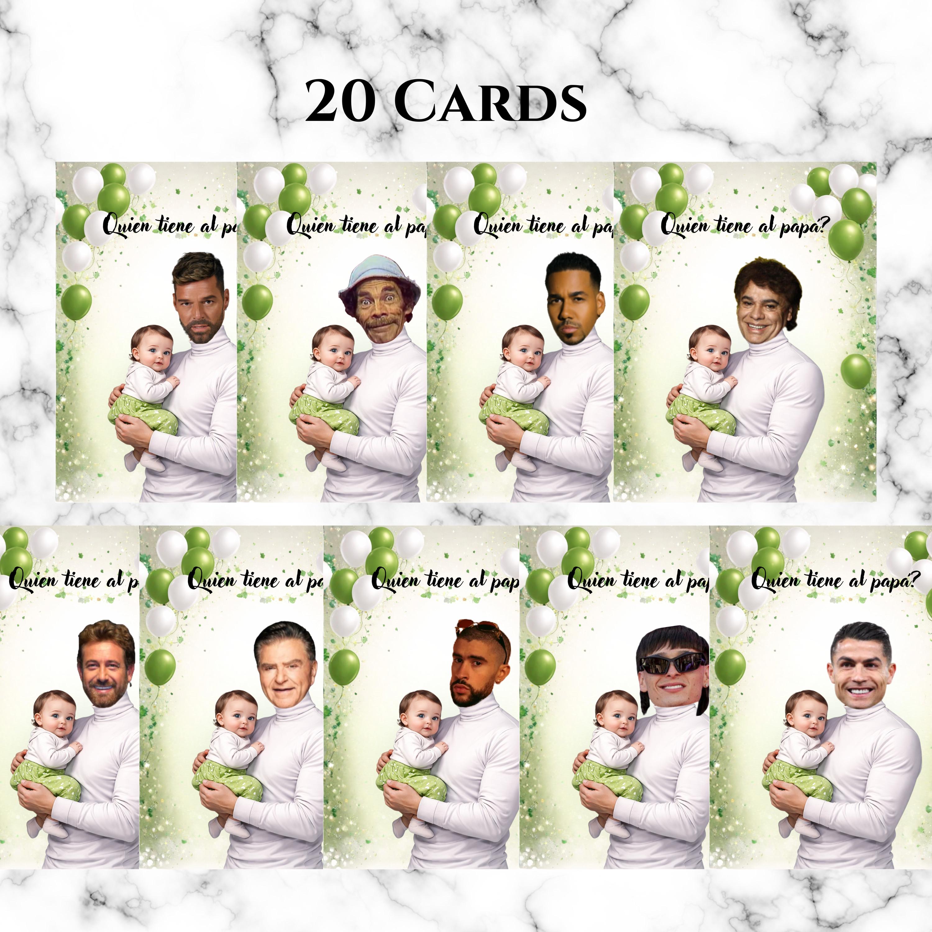 Baby Shower Game, Quien Tiene al Papa, Gender Reveal Activity, Gender Neutral Scratch Cards