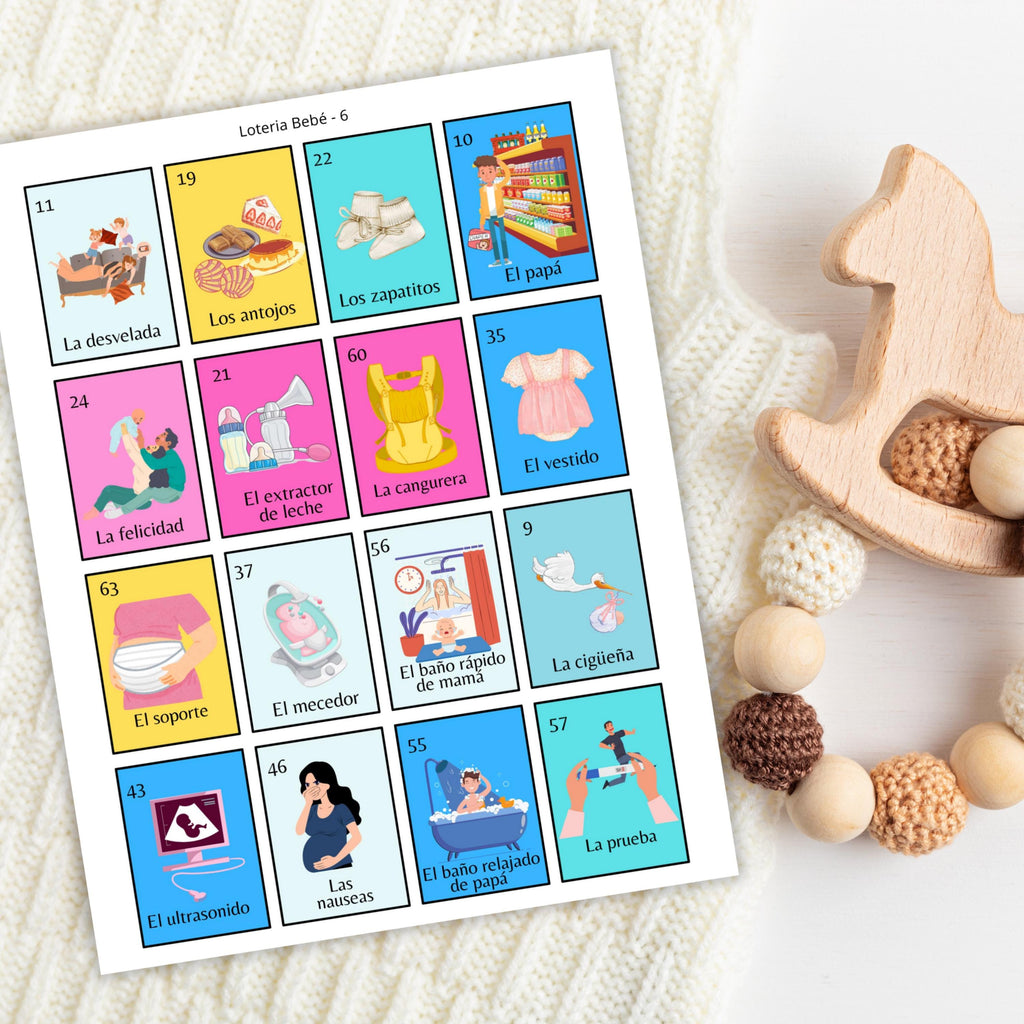 Loteria Baby Shower Game: Mexican Gender Neutral Board Game (Digital Download)
