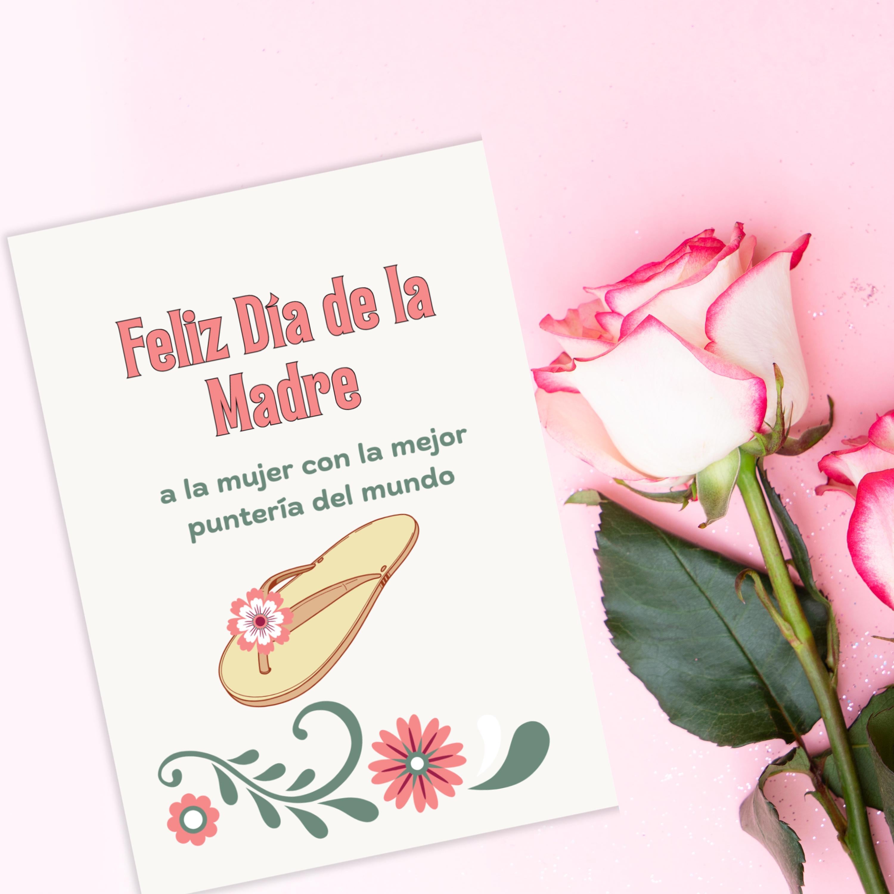 La Chancla Mother's Day Card, Funny Latina Mom Gift (Digital Download 5x7in )