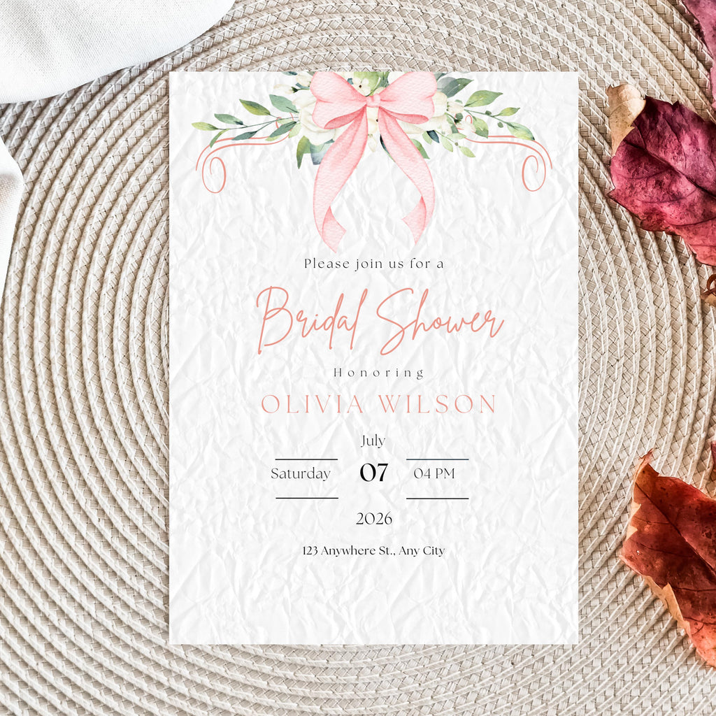 Minimalistic Wedding Invitation Bundle Template, Gold and White Elegant 5x7 Suite RSVP, Save The Date