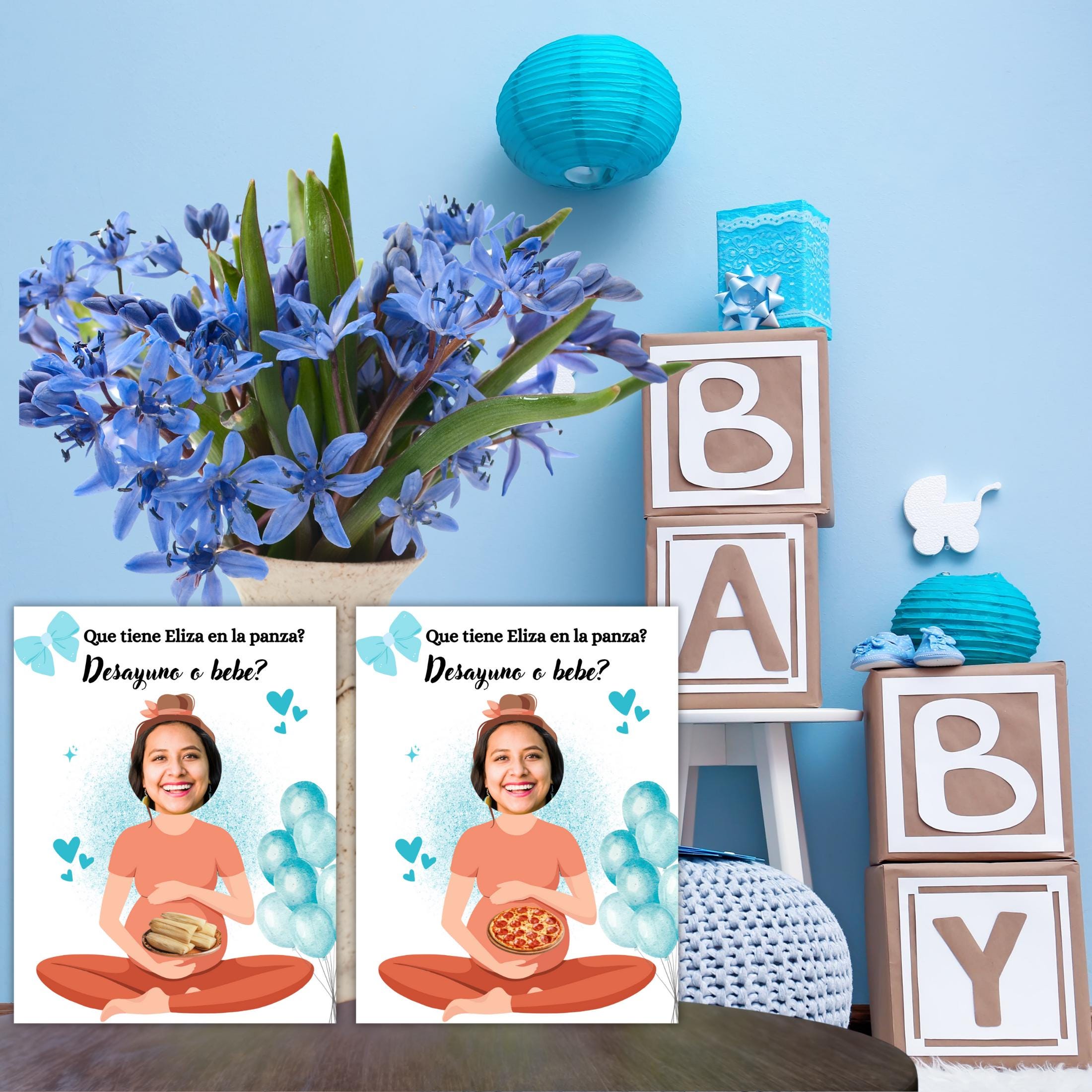 Baby Shower Game, "¿Desayuno o Bebé?" Scratch-off Cards (Spanish)