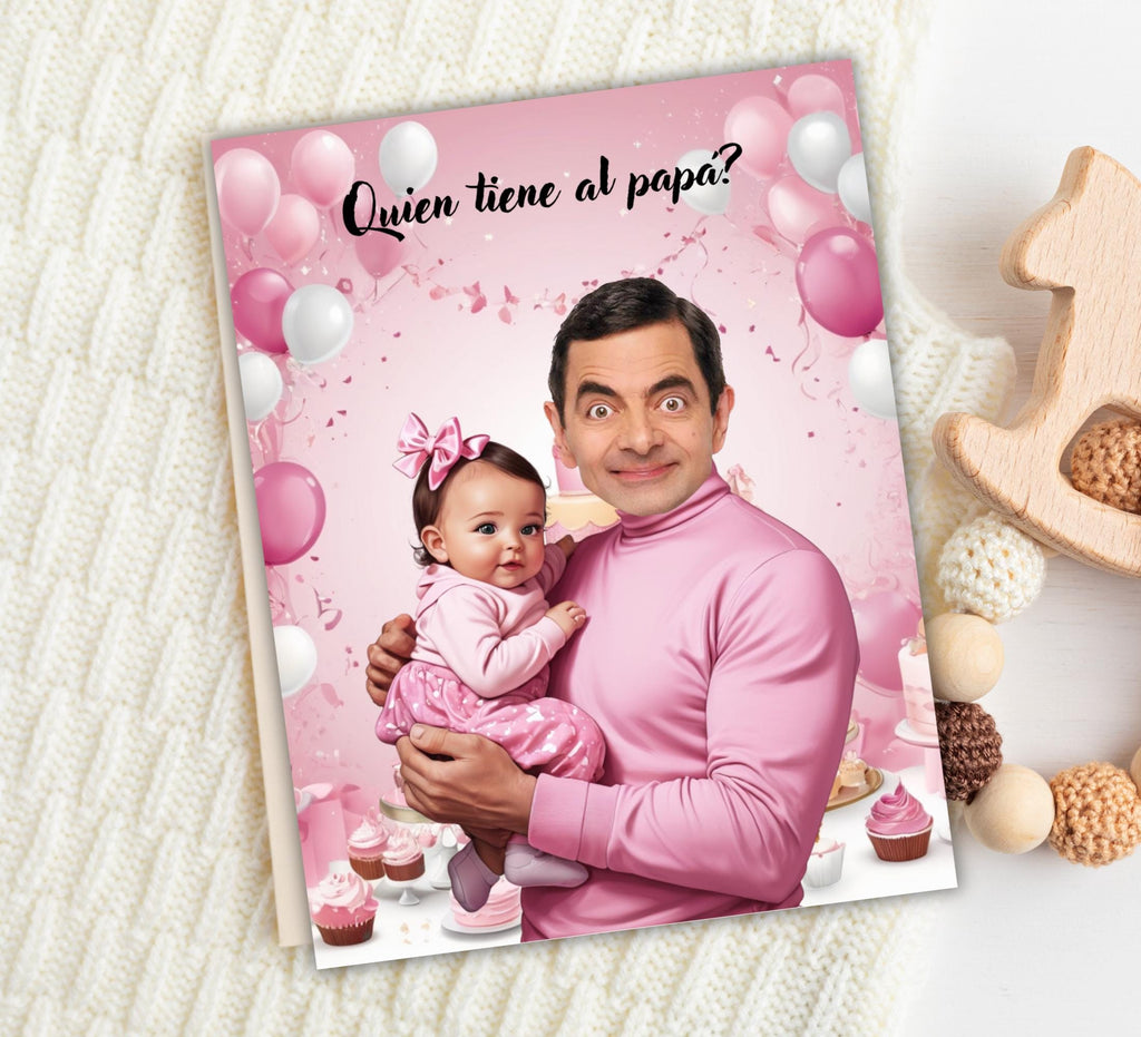 Spanish Baby Shower Game: Quien Tiene al Papa? (PDF Download, Printable Cards 4.25x5.5in)