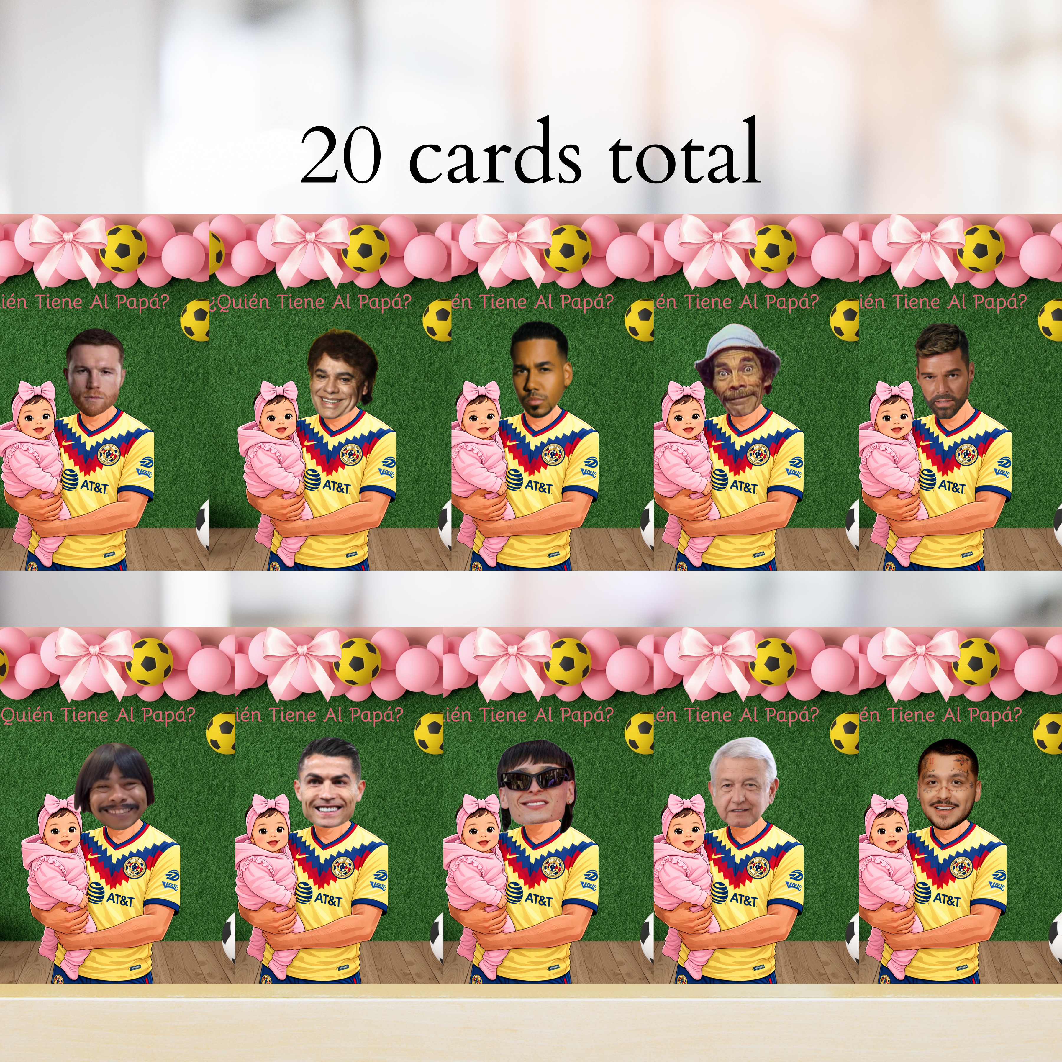 Quien Tiene al Papa Spanish Baby Shower Game, El America Soccer Team Jersey Theme Baby Girl Game
