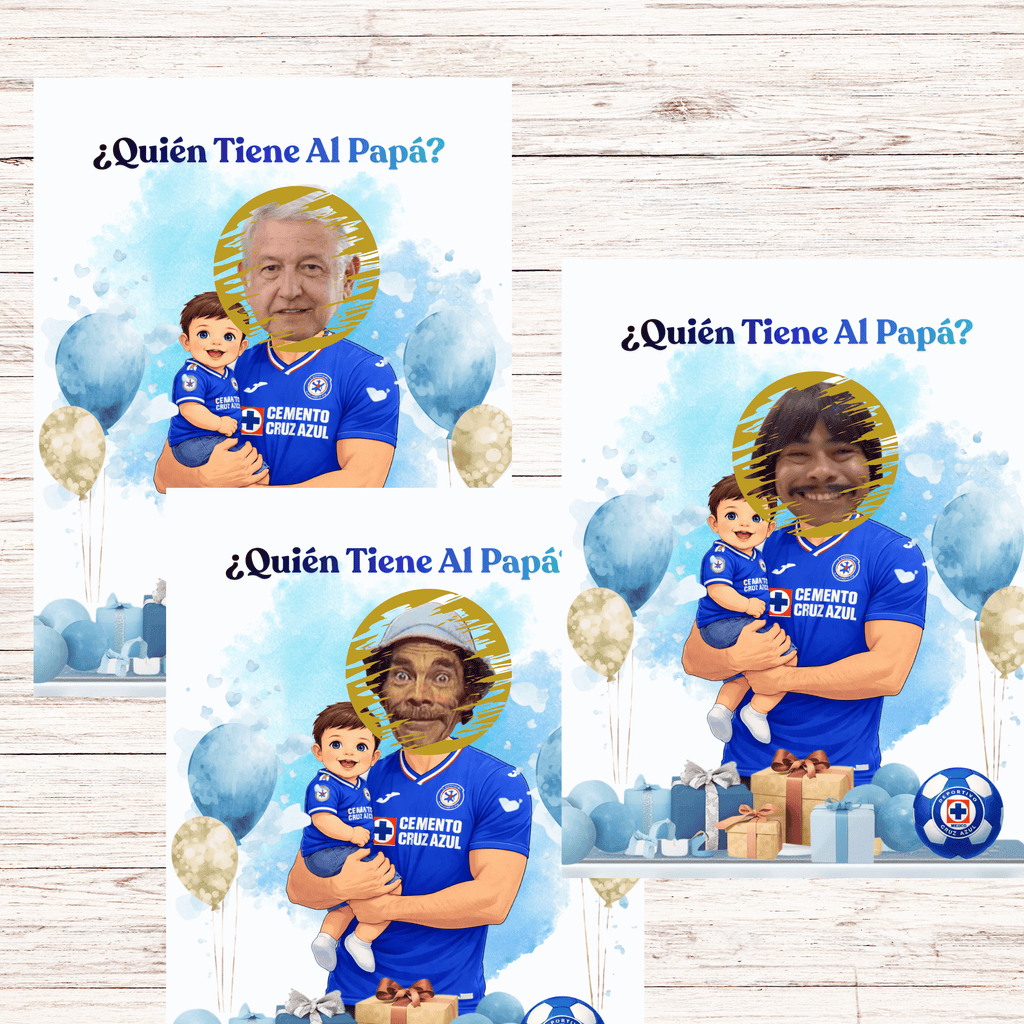 Quien Tiene Al Papá Baby Shower Game, Cruz Azul soccer Jersey Baby Boy Shower Scratch off Cards, Spanish Baby Shower Game