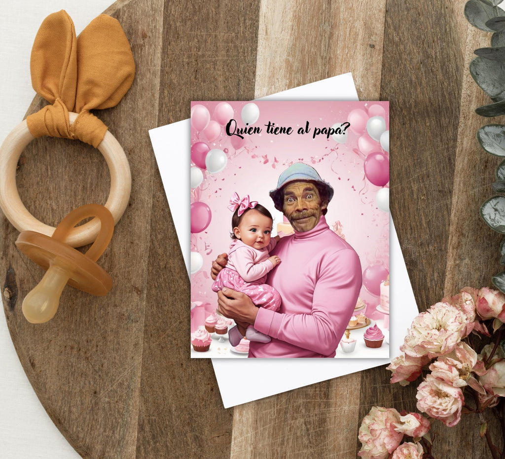 Spanish Baby Shower Game: Quien Tiene al Papa? (PDF Download, Printable Cards 4.25x5.5in)