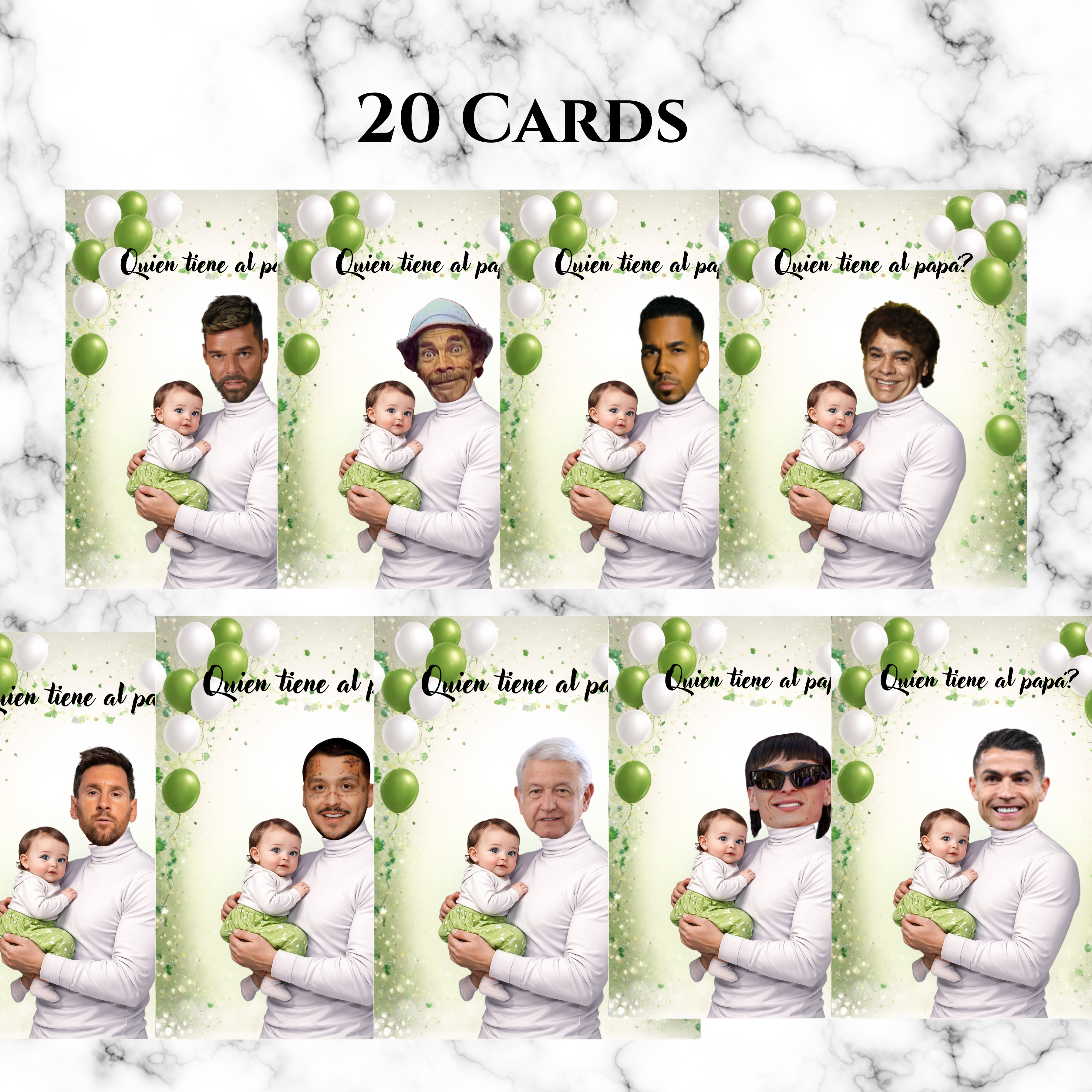 Baby Shower Game, Quien Tiene al Papa, Gender Reveal Activity, Gender Neutral Scratch Cards