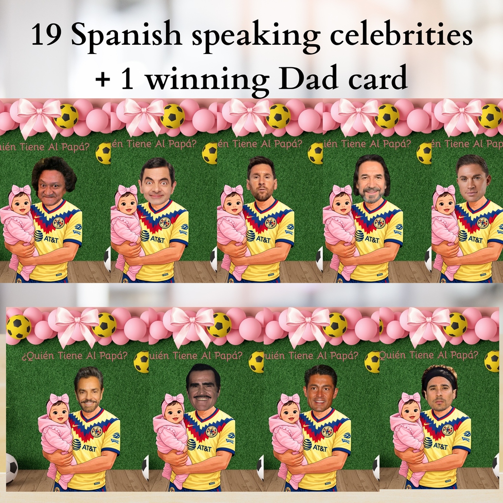 Quien Tiene al Papa Spanish Baby Shower Game, El America Soccer Team Jersey Theme Baby Girl Game
