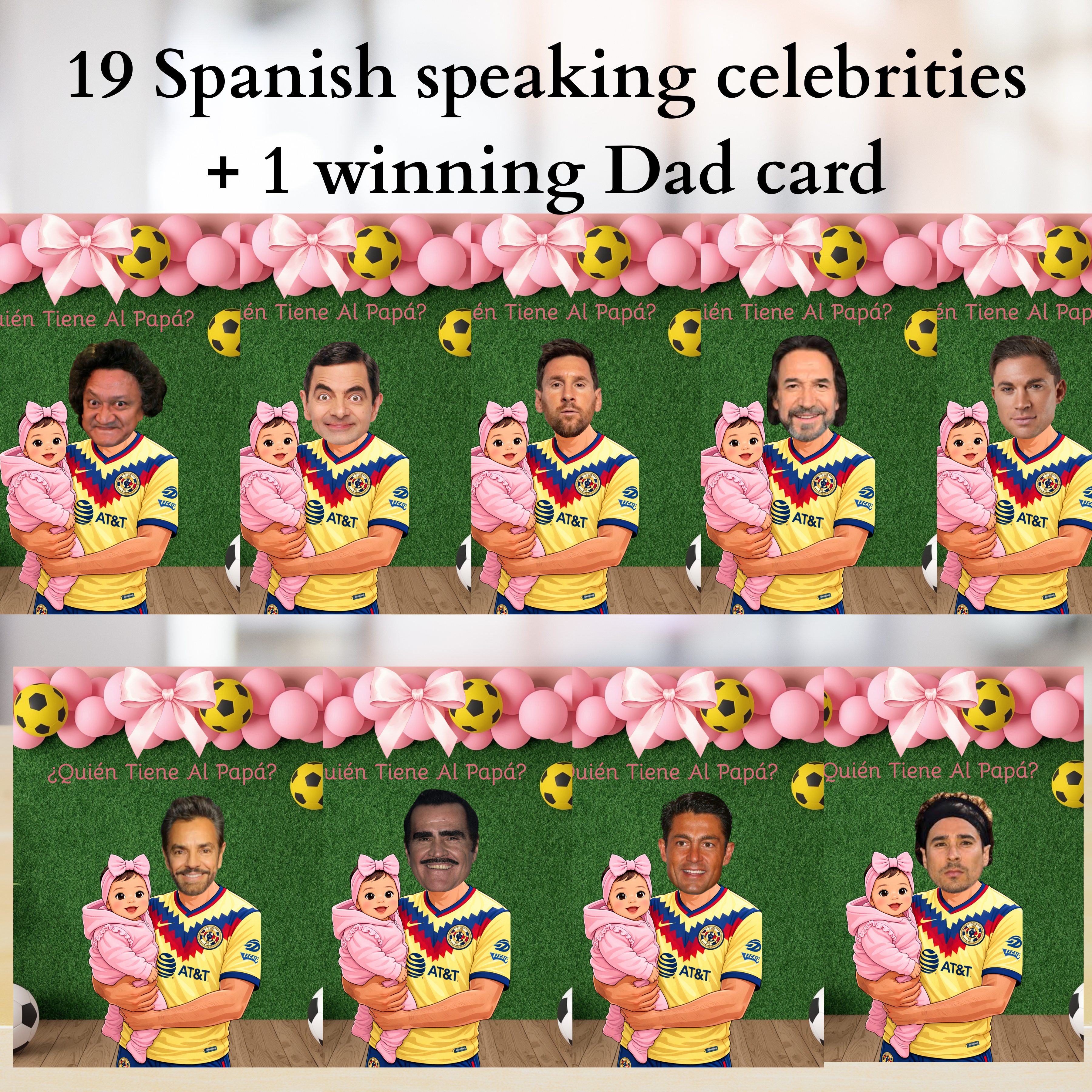 Quien Tiene al Papa Spanish Baby Shower Game, El America Soccer Team Jersey Theme Baby Girl Game