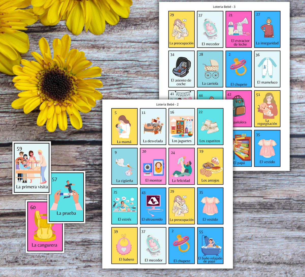 Baby Shower Lotería Game – Gender Reveal Edition | Spanish Digital Download
