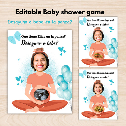 Baby Shower Game, "¿Desayuno o Bebé?" Scratch-off Cards (Spanish)