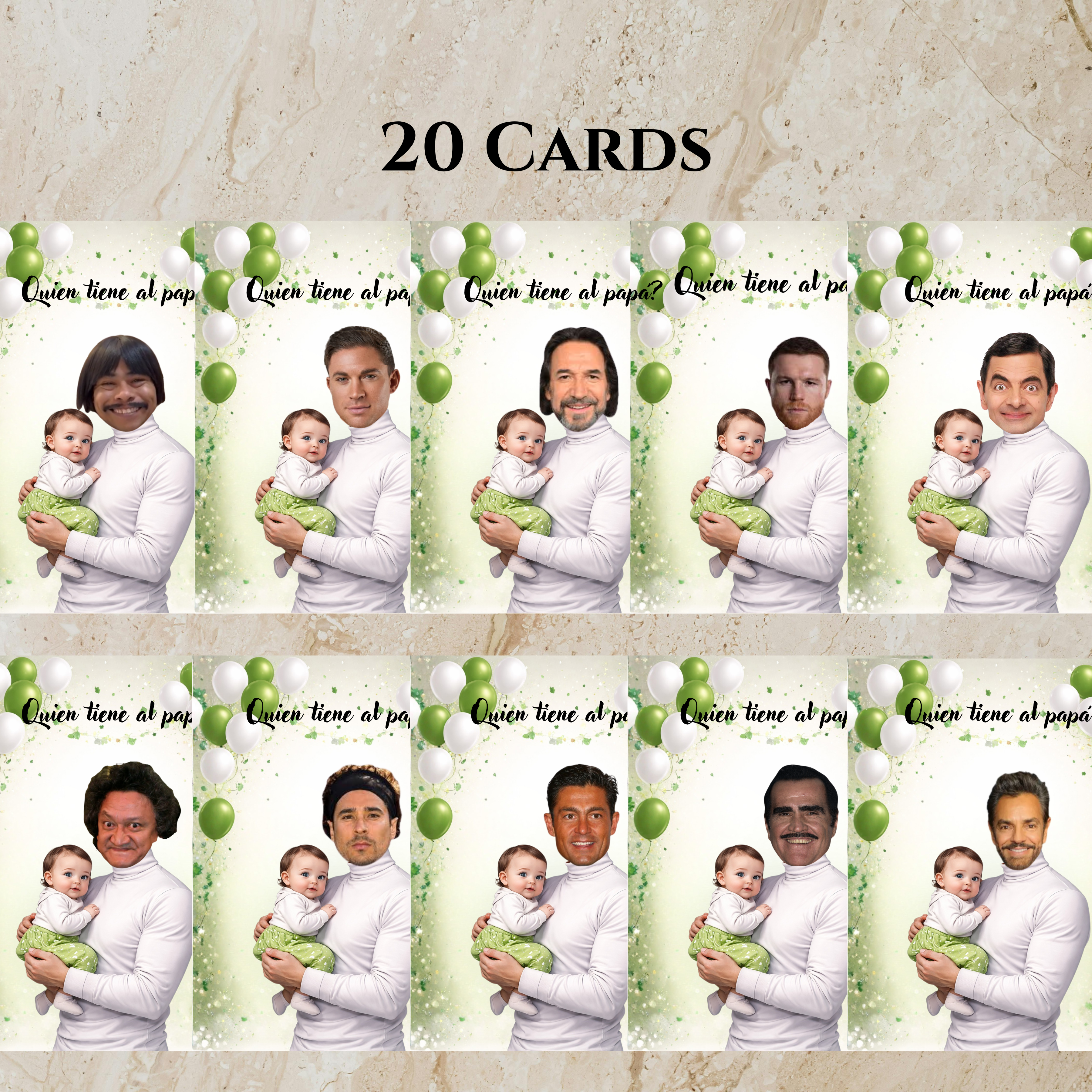 Baby Shower Game, Quien Tiene al Papa, Gender Reveal Activity, Gender Neutral Scratch Cards