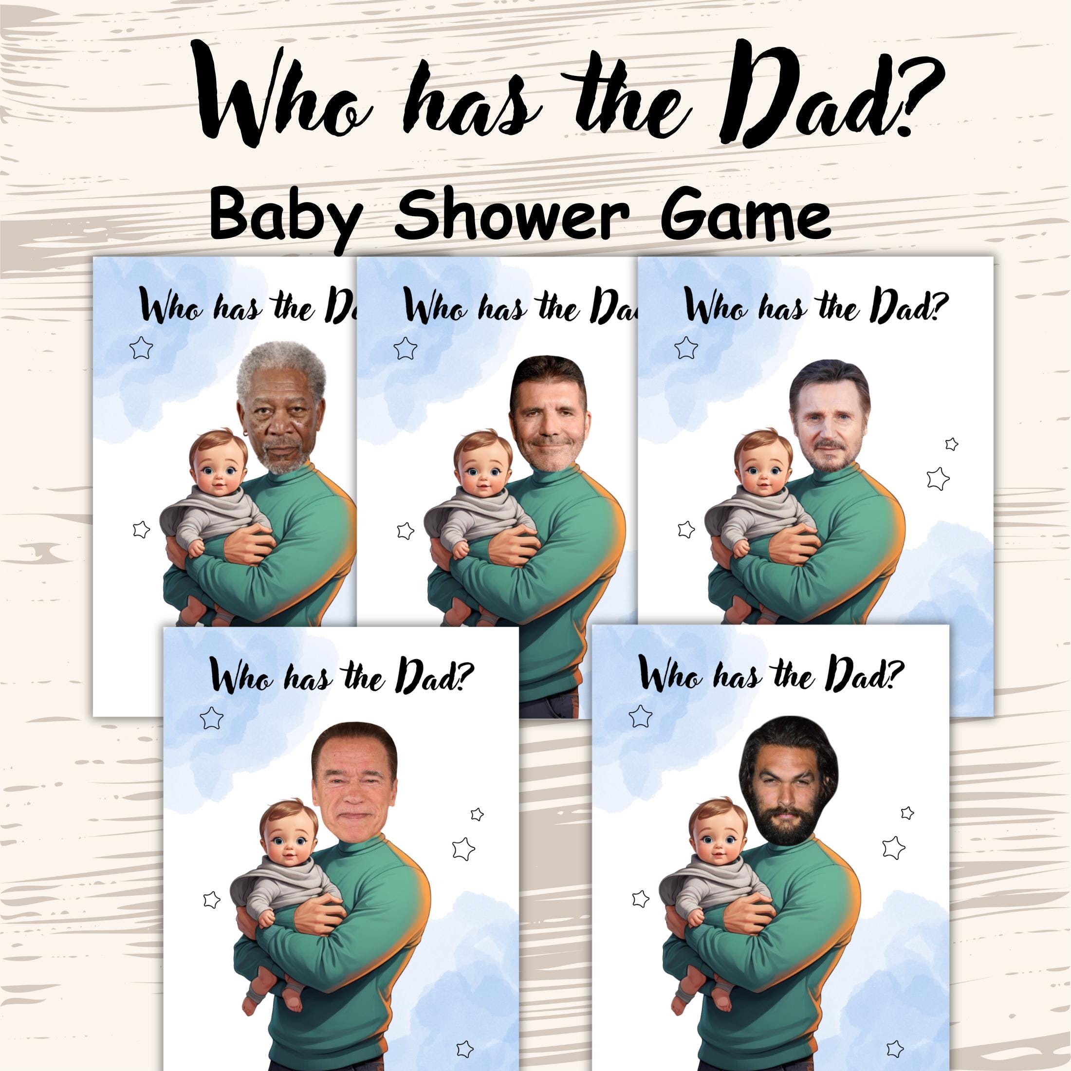 Baby Shower Game: Who Has The Dad? - Fun Party Activity (PDF Download)