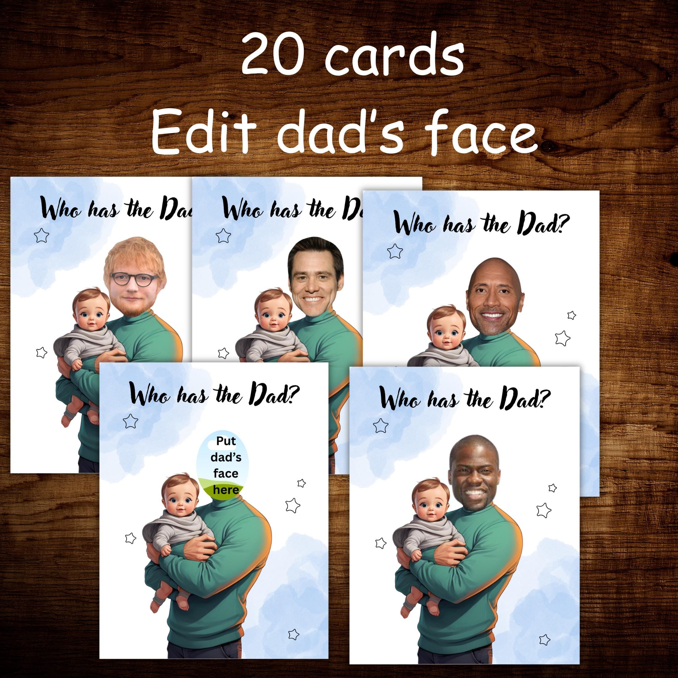Baby Shower Game: Who Has The Dad? - Fun Party Activity (PDF Download)