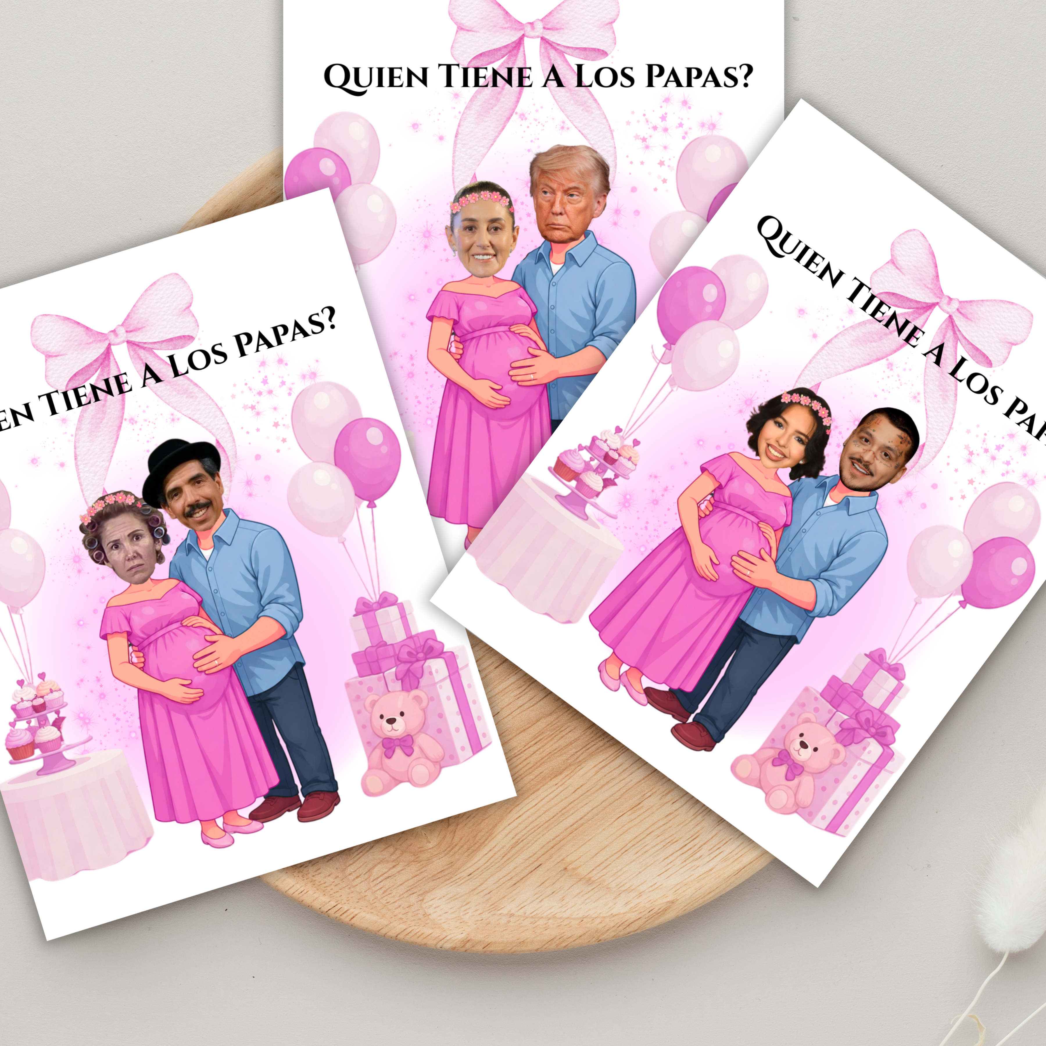 Quien tiene a los papas? Baby Shower Spanish Game, Juego Para Nina, Find Mom and Dad Game