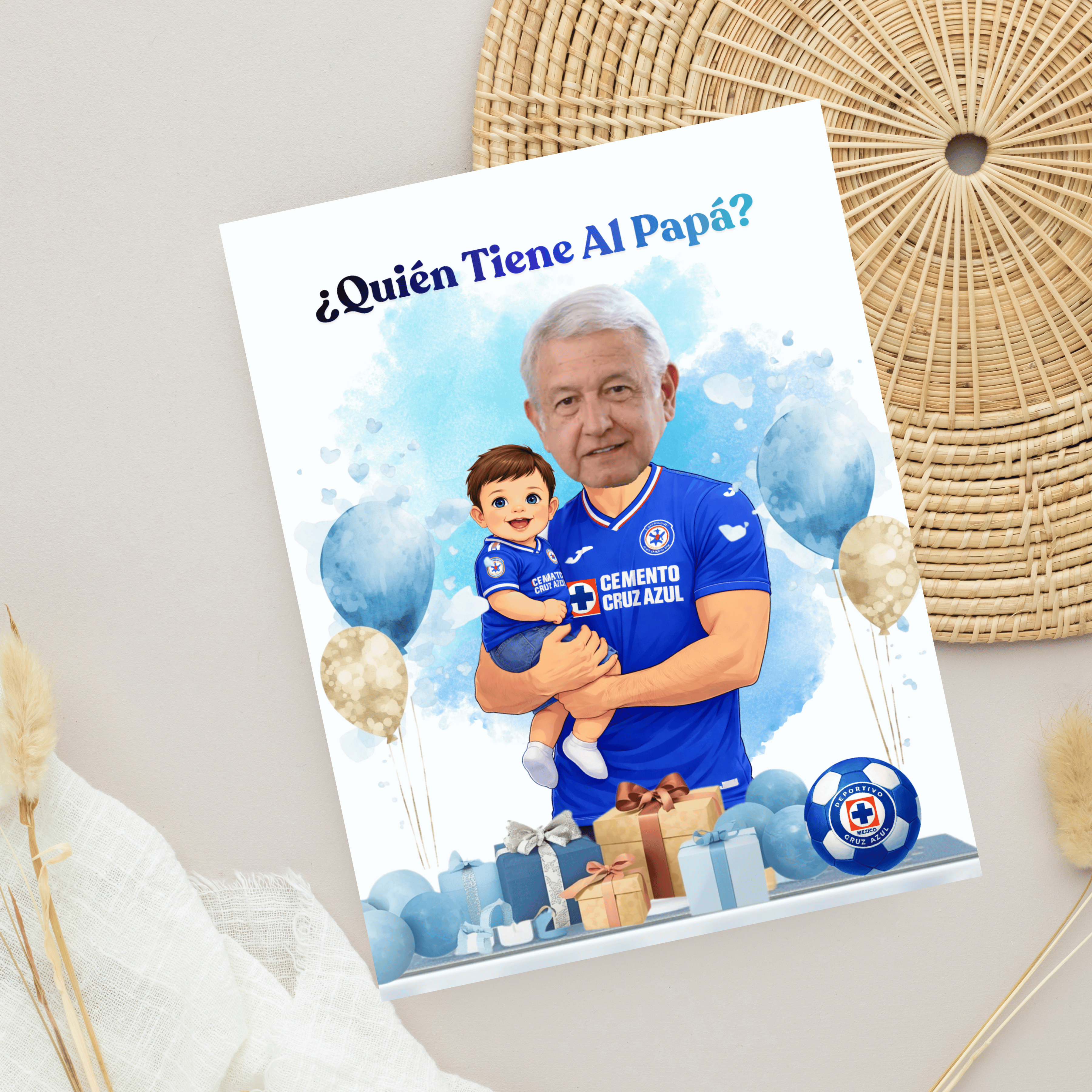 Quien Tiene Al Papá Baby Shower Game, Cruz Azul soccer Jersey Baby Boy Shower Scratch off Cards, Spanish Baby Shower Game