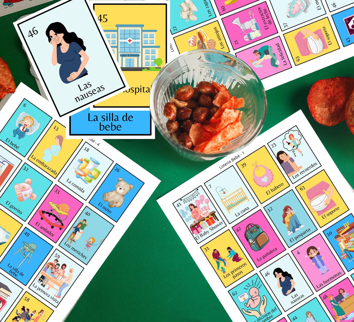 Baby Shower Lotería Game – Gender Reveal Edition | Spanish Digital Download