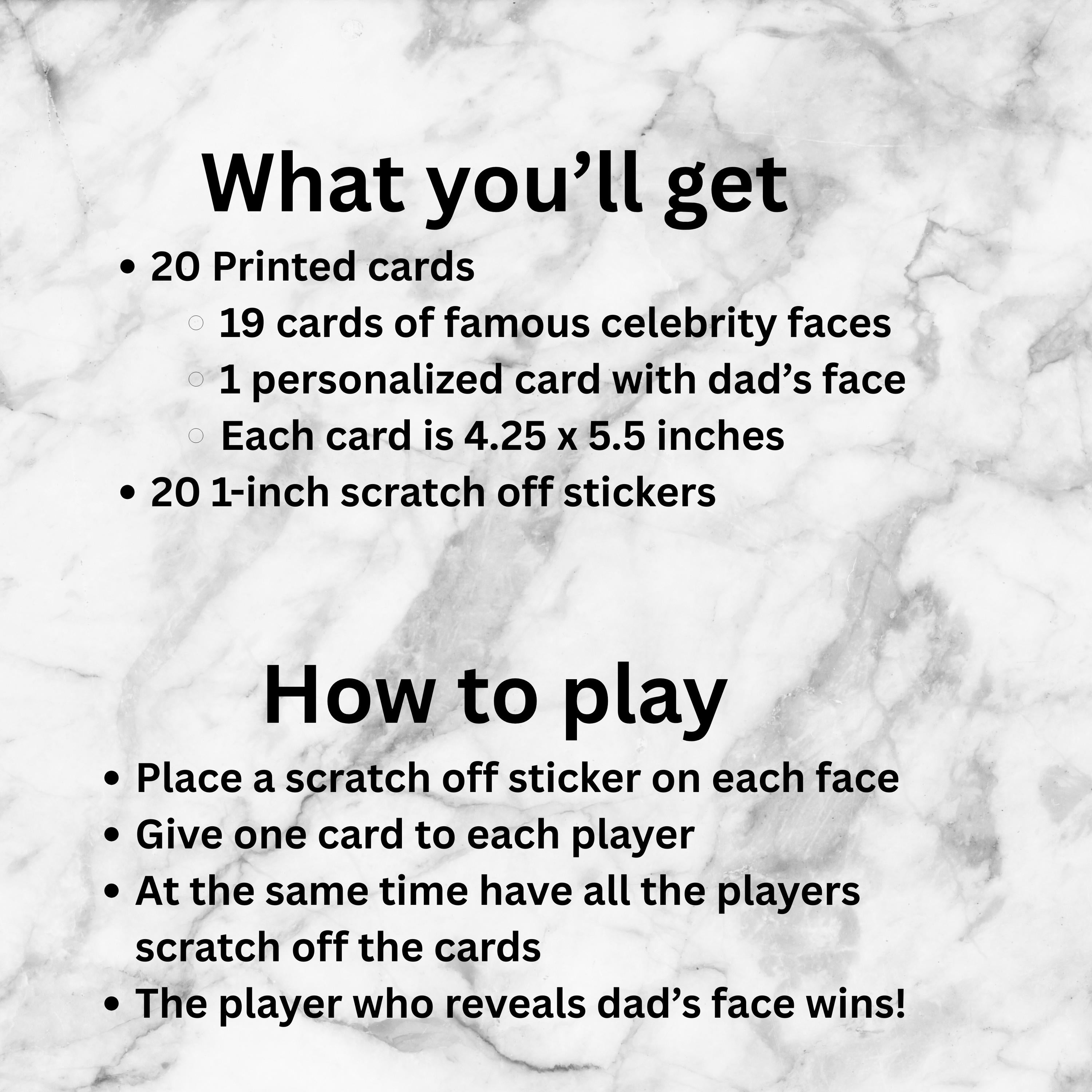 Spanish Baby Shower Game, Pink "¿Quién Tiene al Papá?" Scratch Off Cards