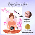 Spanish Baby Shower Game, Bebé o Desayuno, Quien Tiene al Bebe Pink scratch off cards