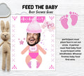 Funny Baby Shower Face Cut Out Game, Feed The Baby Faceless Poster Digital Download