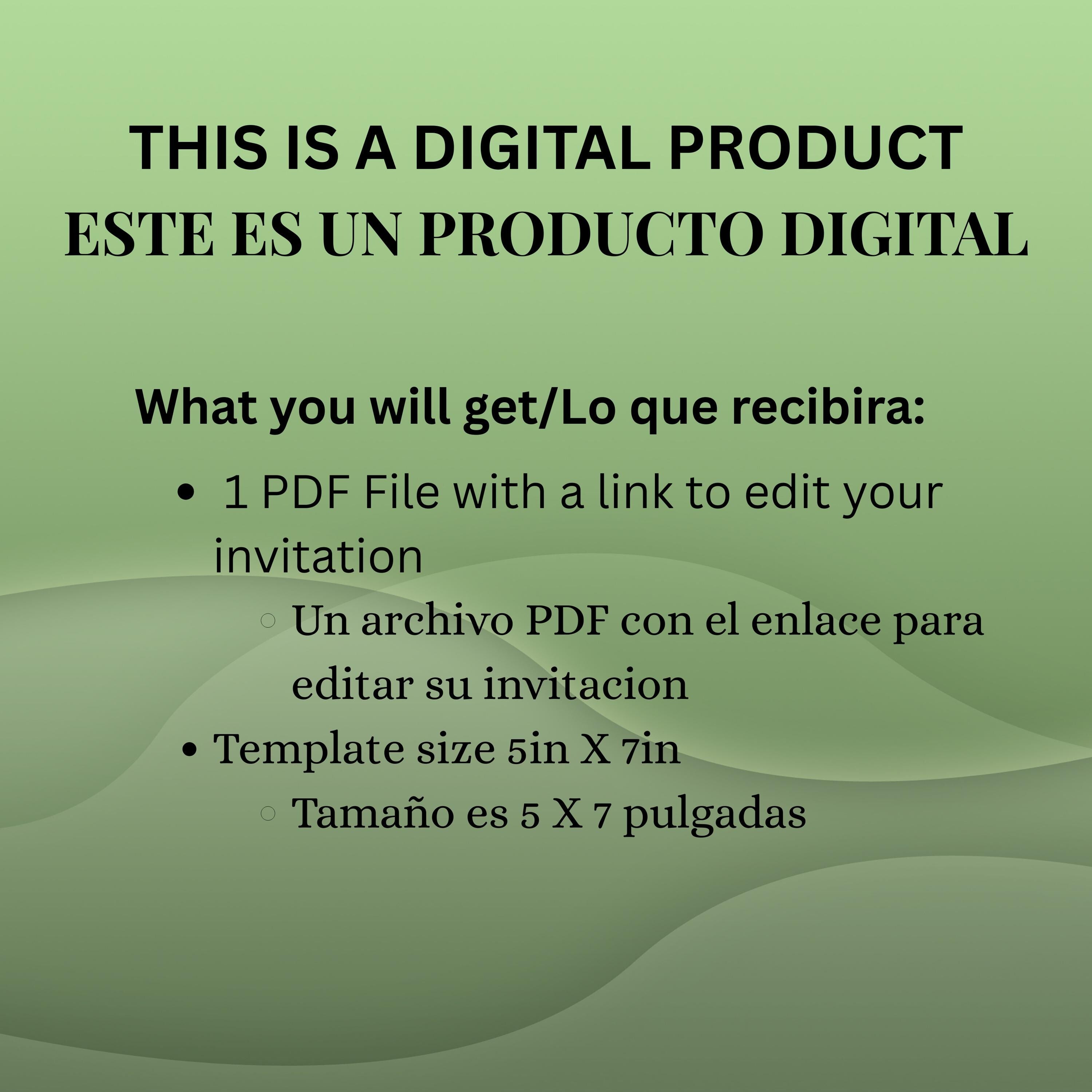 Spanish Gold Baptism Invitation Template, Mi Bautizo Elegant 5x7 Digital Invite, Printable Christening Invitation
