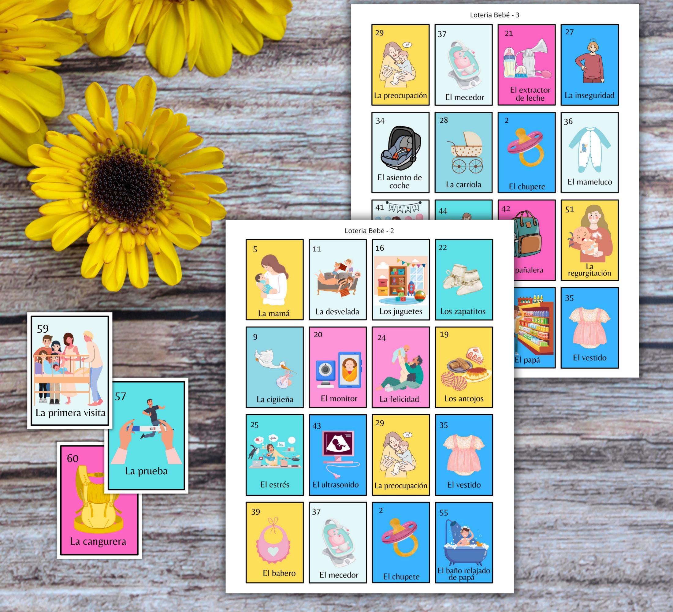 Baby Shower Loteria Game: 32 Boards (Digital Download)