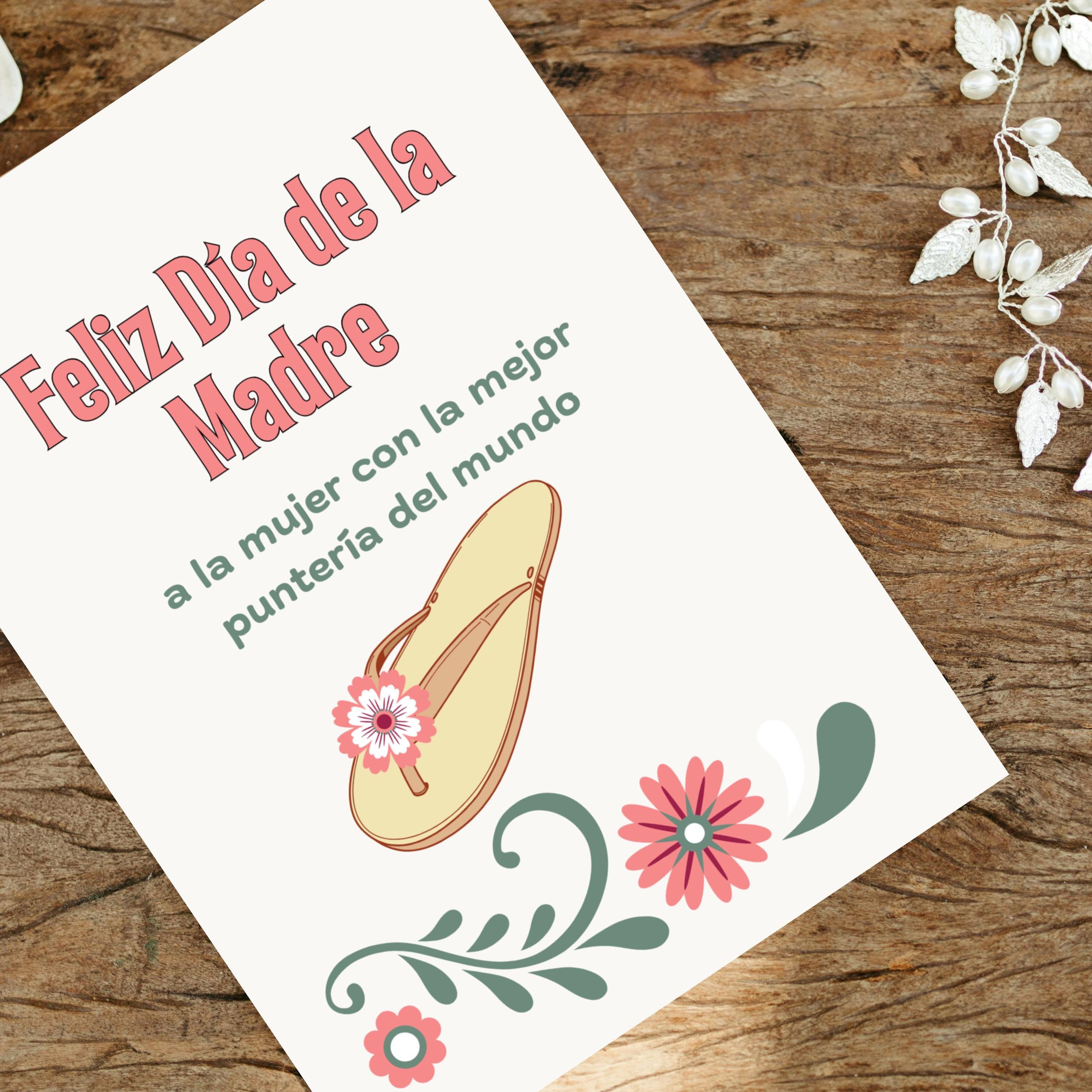 Tarjeta Dia de Las Madres, Funny La Chancla Mother's Day Gift, Regalo Para Mamá