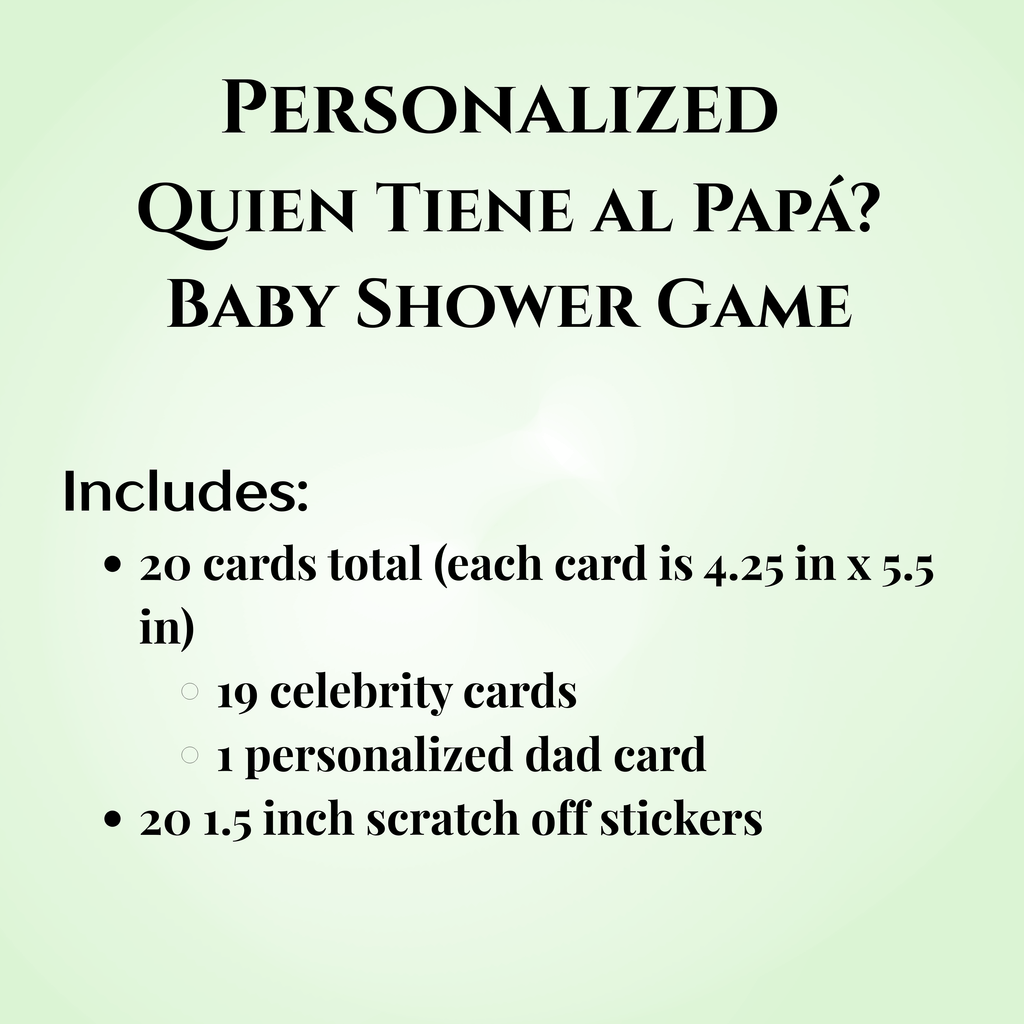 Quien Tiene Al Papá Baby Shower Game, Cruz Azul soccer Jersey Baby Boy Shower Scratch off Cards, Spanish Baby Shower Game