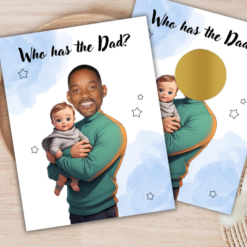 Baby Shower Game: Who Has The Dad? - Fun Party Activity (PDF Download)