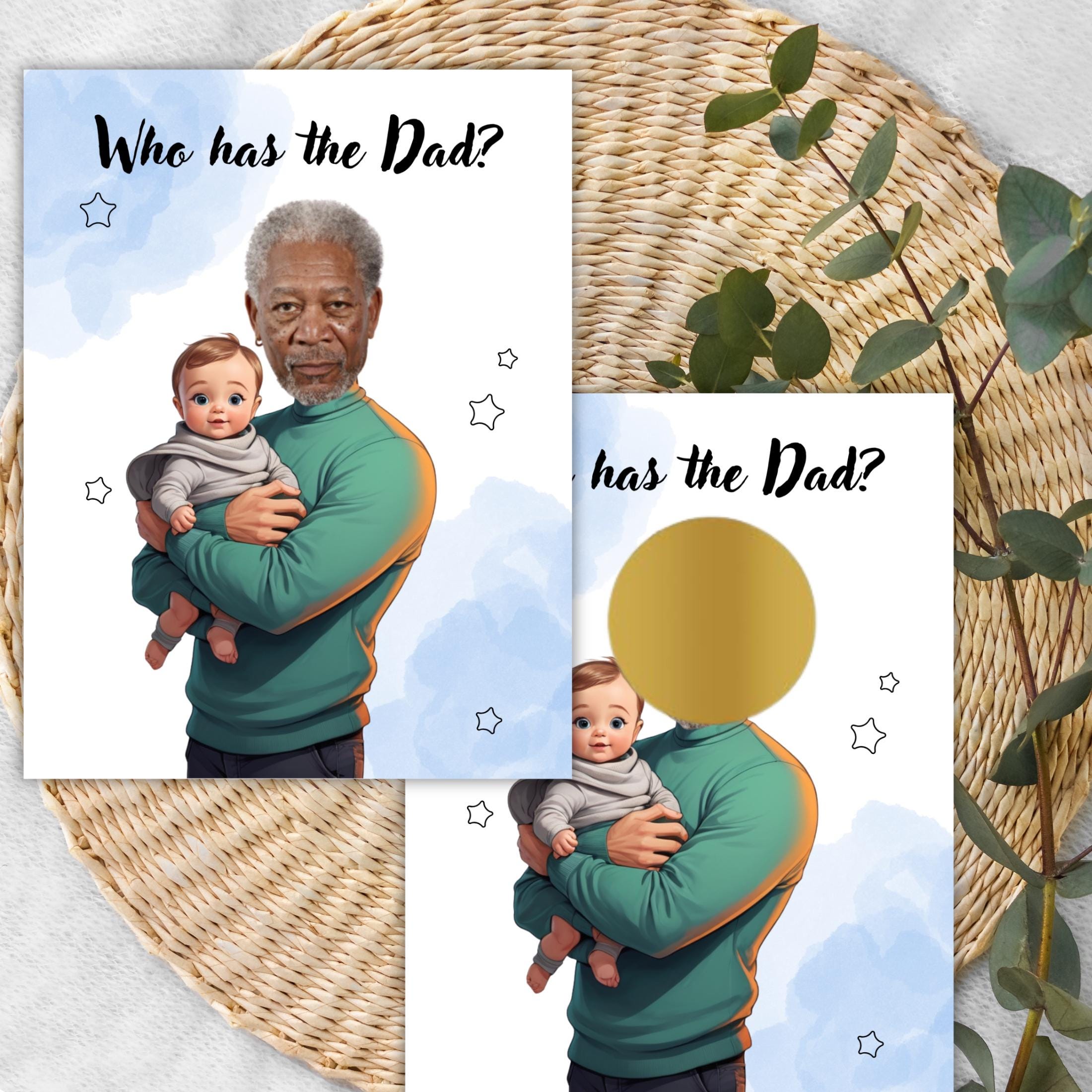 Baby Shower Game: Who Has The Dad? - Fun Party Activity (PDF Download)