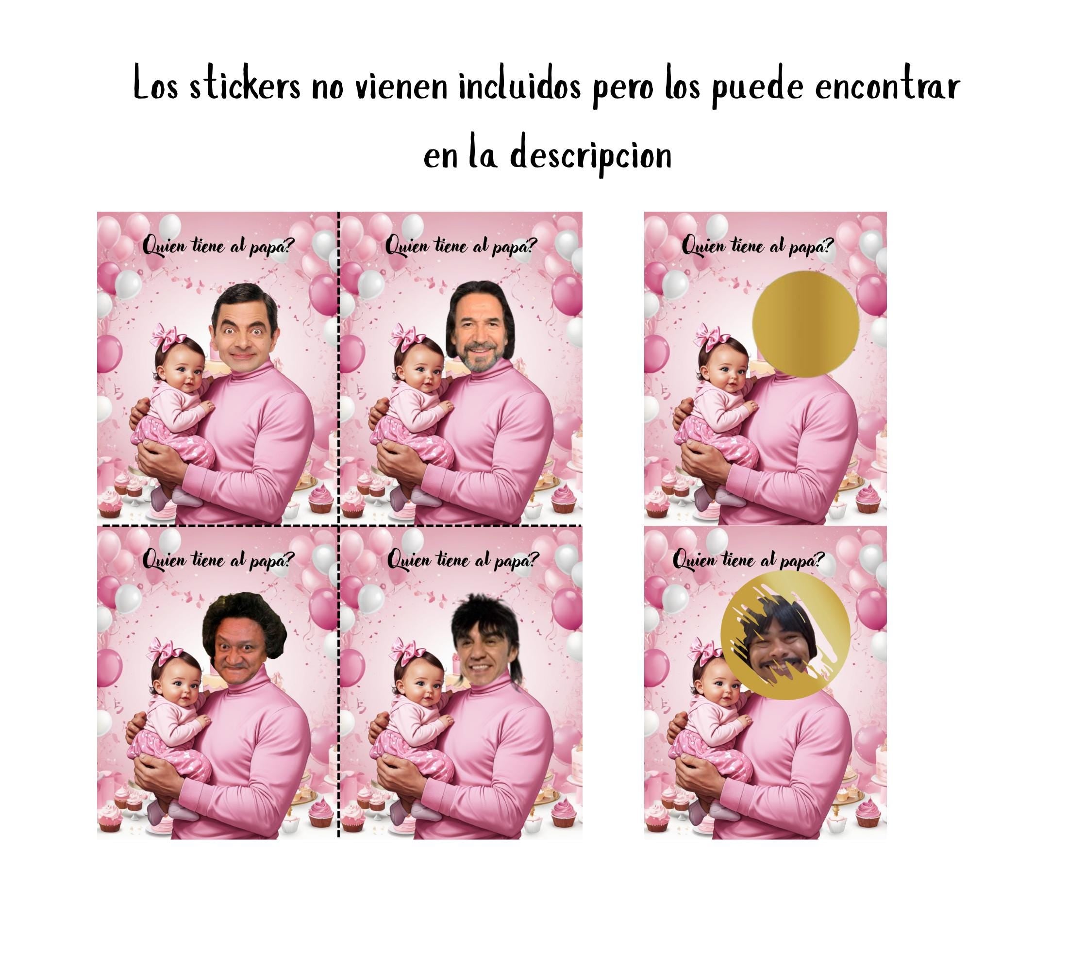 Spanish Baby Shower Game: Quien Tiene al Papa? (PDF Download, Printable Cards 4.25x5.5in)