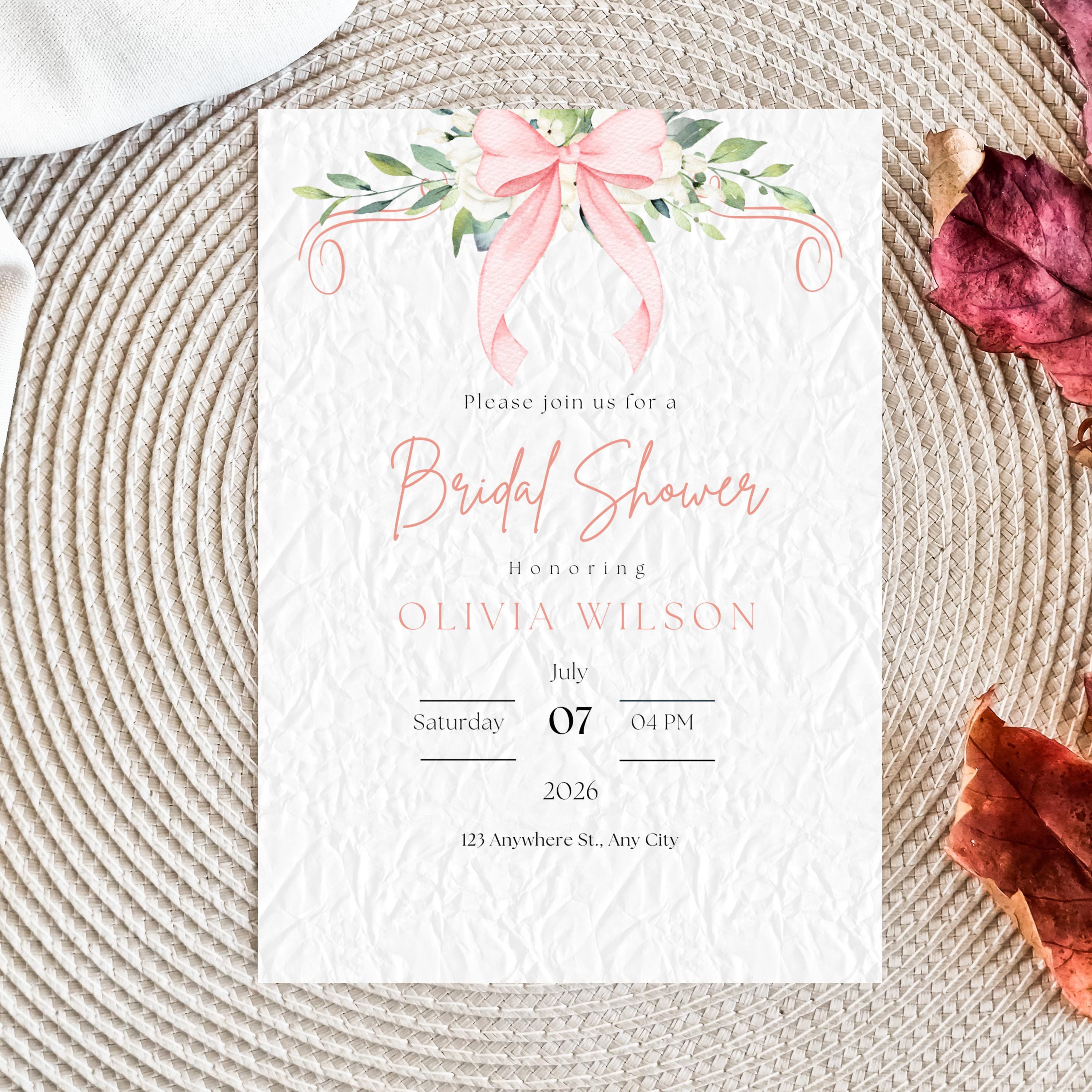 Boho Wedding Invitation Bundle Template, Gold and White Elegant  Minimalistic Invite, RSVP, Save The Date