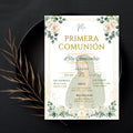 Invitación Mi Primera Comunión Niño o Niña, Invitacion Virgen de Guadalupe Para Evento Religioso