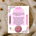 Pink Baby Shower Prayer Candle Favor | Spanish Baby Girl Party Favor
