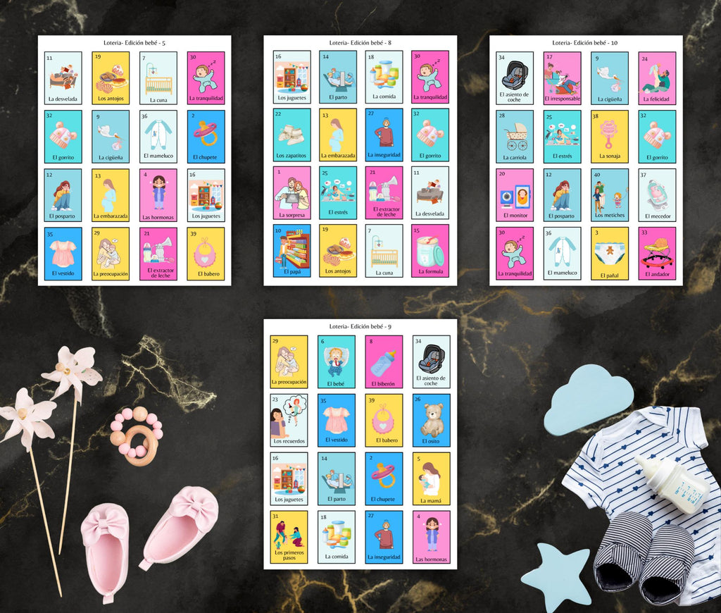 Loteria Baby Shower Game: Mexican Gender Neutral Board Game (Digital Download)
