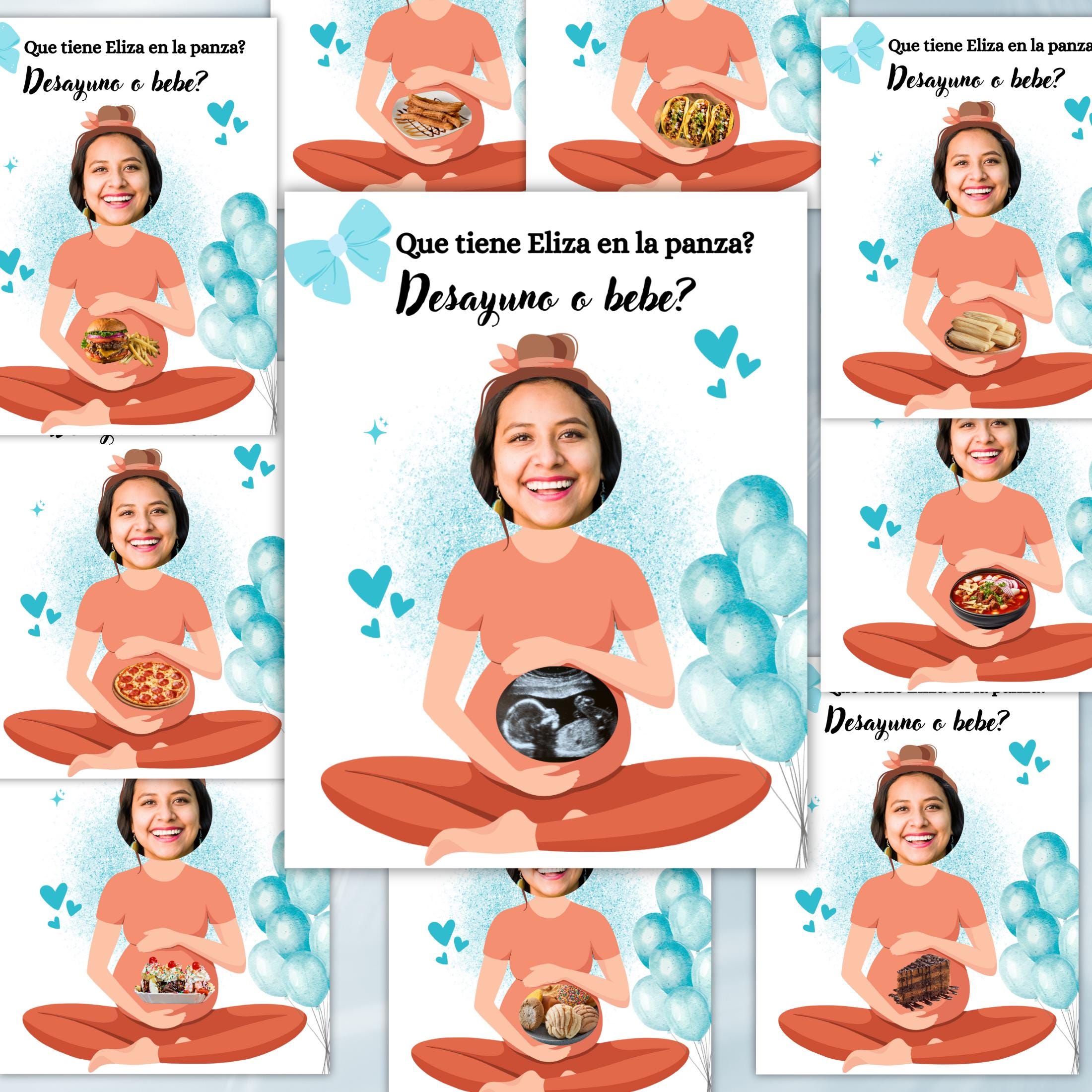 Baby Shower Game, "¿Desayuno o Bebé?" Scratch-off Cards