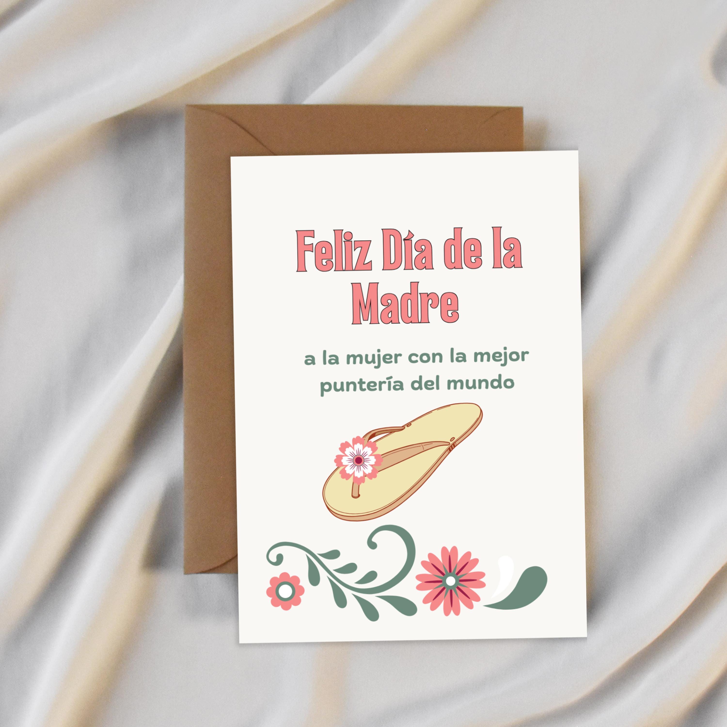 Tarjeta Dia de Las Madres, Funny La Chancla Mother's Day Gift, Regalo Para Mamá