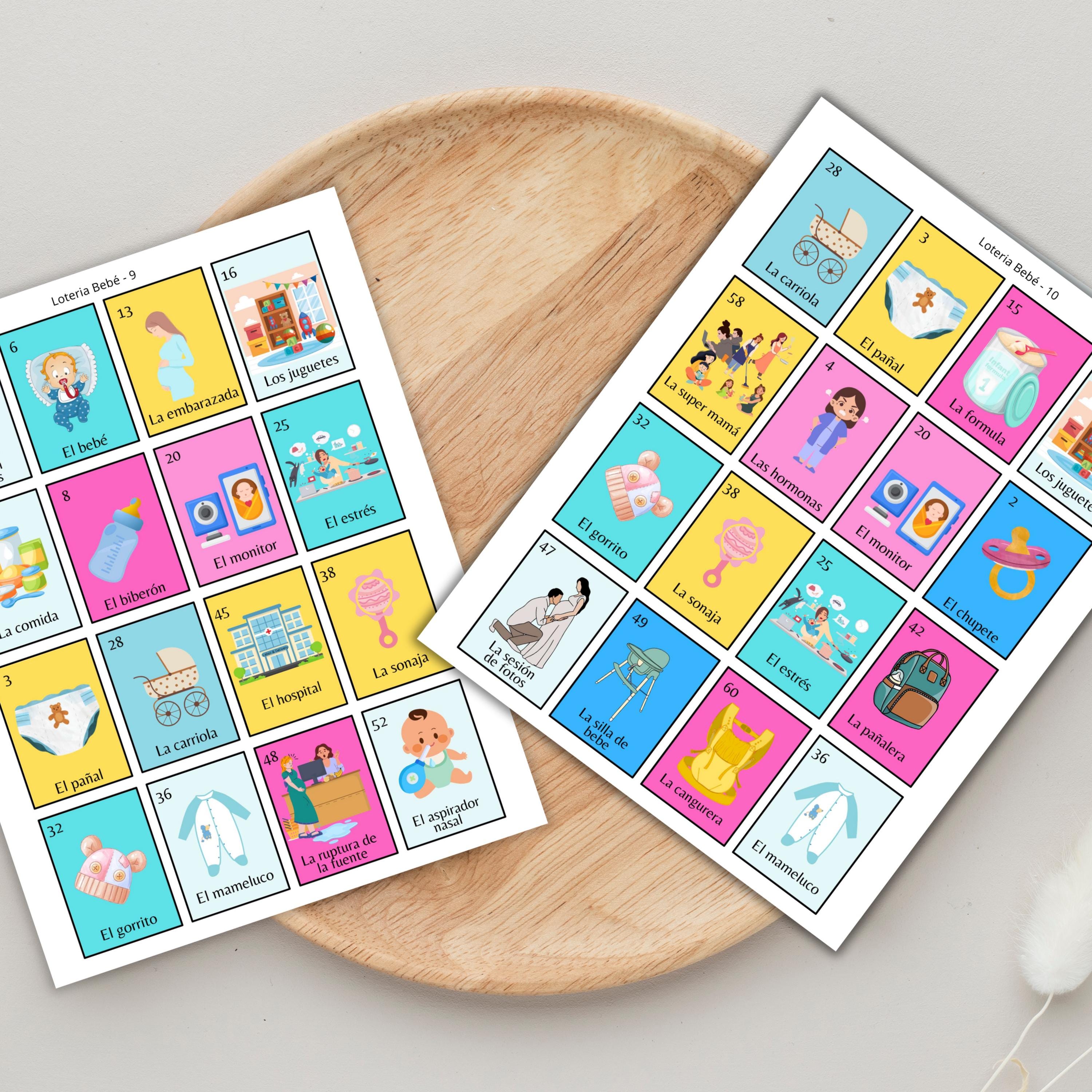 Loteria Baby Shower Game: 32 Boards, 64 Cards (Digital Download)