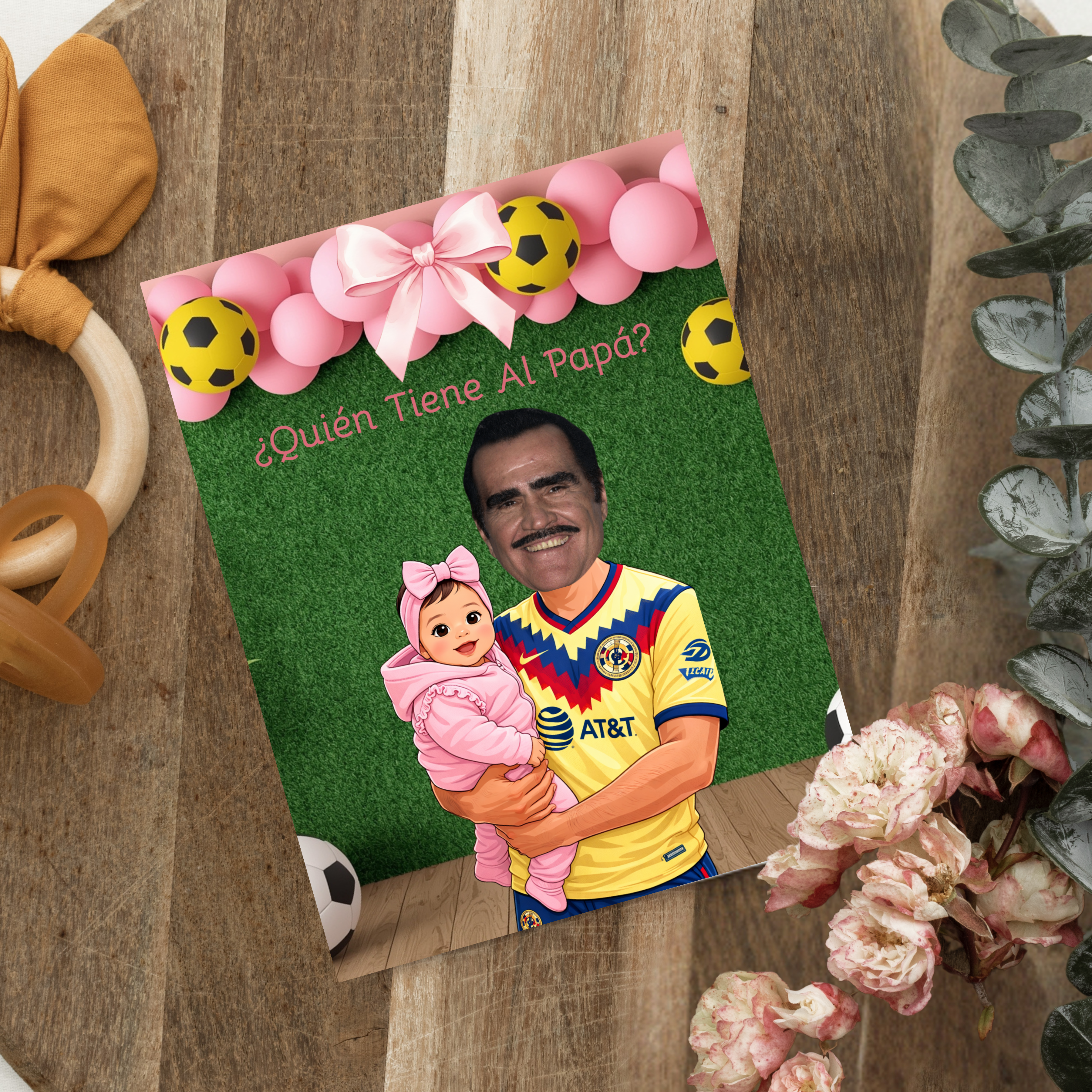 Quien Tiene al Papa Spanish Baby Shower Game, El America Soccer Team Jersey Theme Baby Girl Game