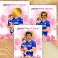 Baby Shower Quien Tiene Al Papá Featuring El Cruz Azul Soccer Jersey, Spanish Who Has The Dad Scratch off Game