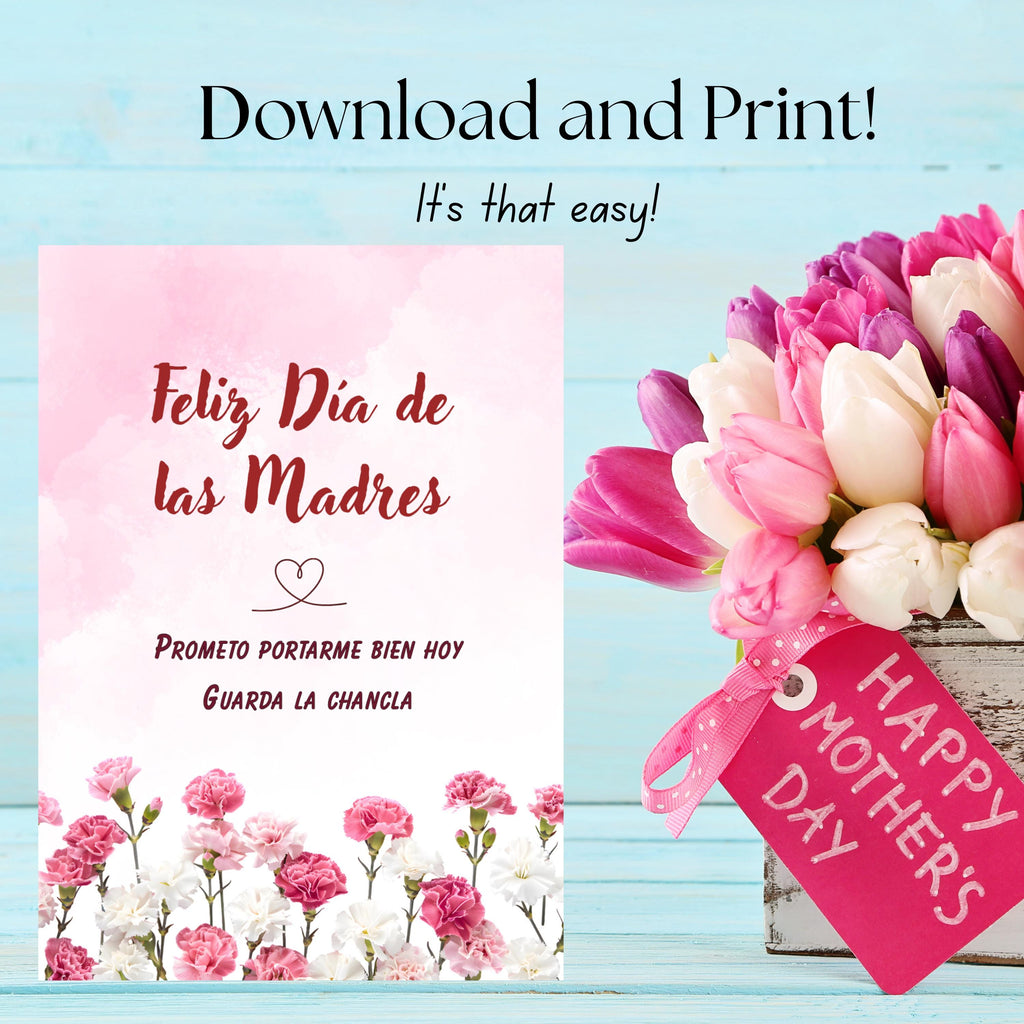 Funny La Chancla Mother's Day Card, Latino Mom Gift (Digital Download)