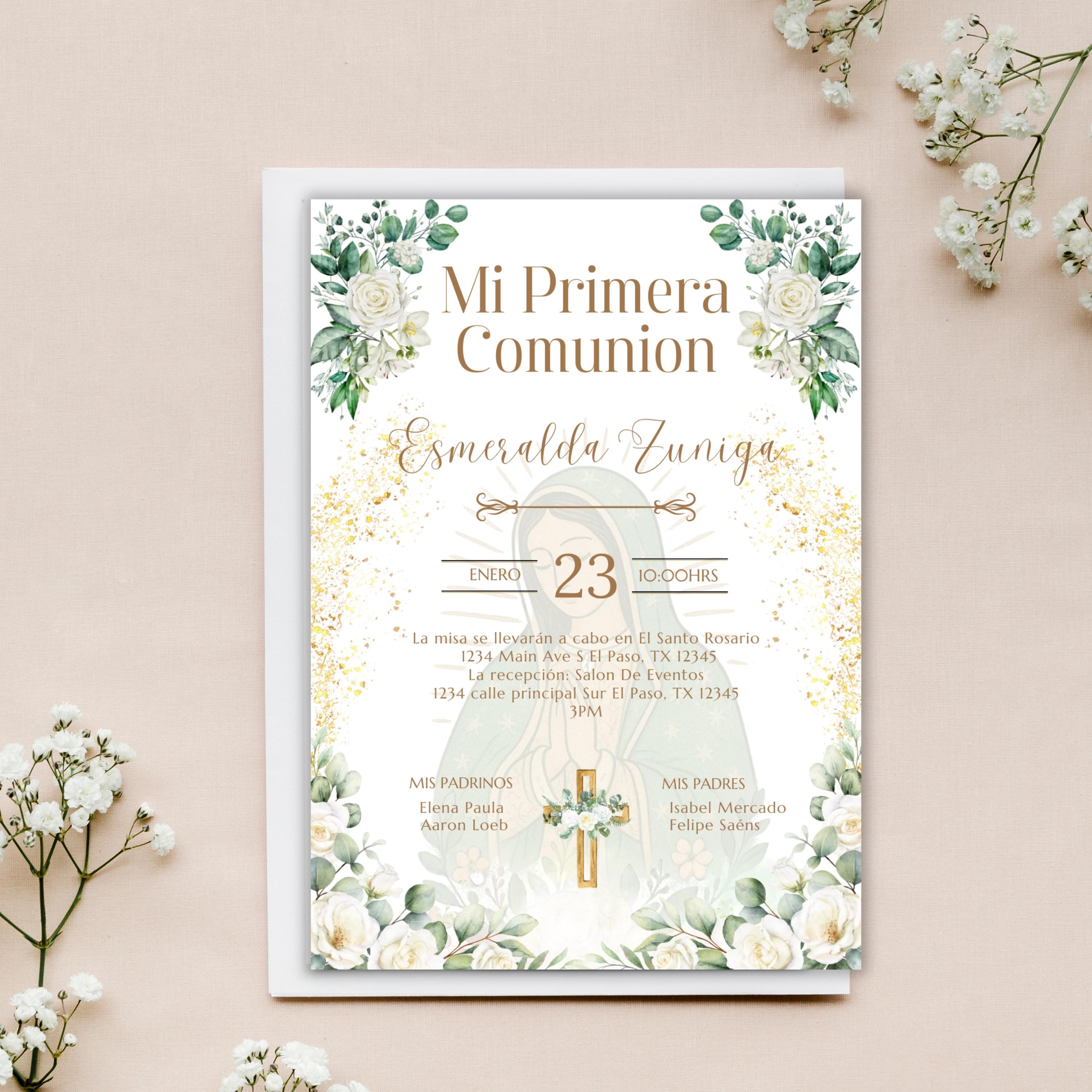 Virgen de Guadalupe Baptism/Communion Invitation (Editable Digital)