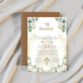 Virgen de Guadalupe Baptism Invitation: Boho Floral Design (5x7 Digital Download)