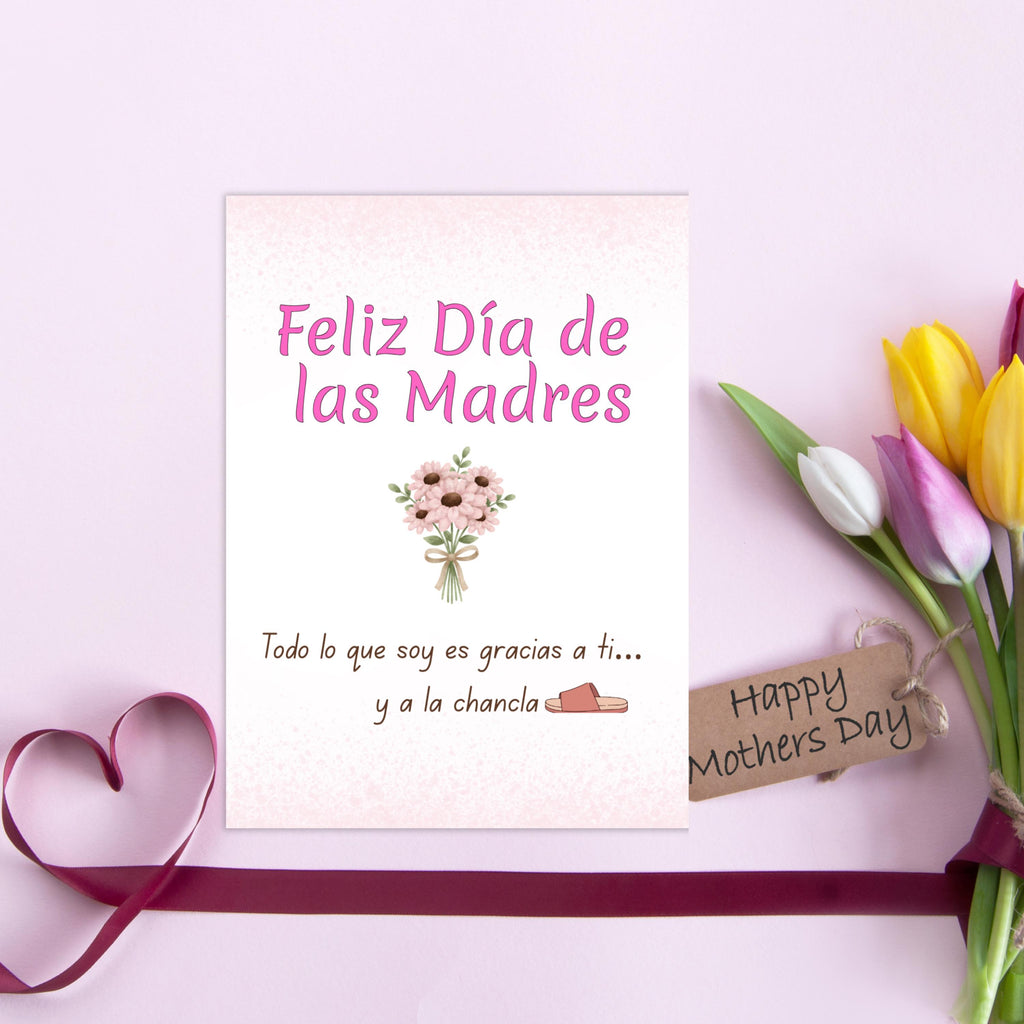 Funny La Chancla Mother's Day Card, Spanish Humor (Digital Download)