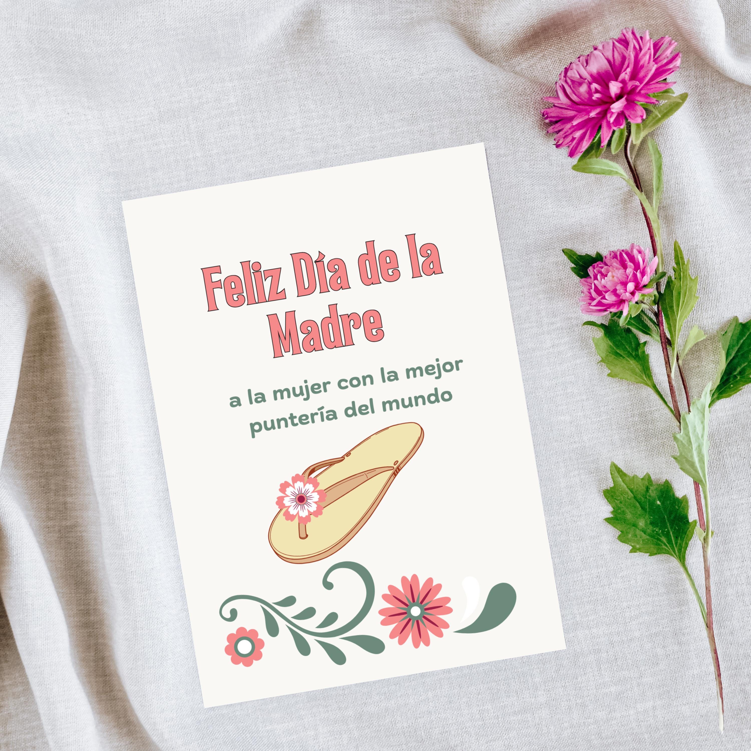 La Chancla Mother's Day Card, Funny Latina Mom Gift (Digital Download 5x7in )