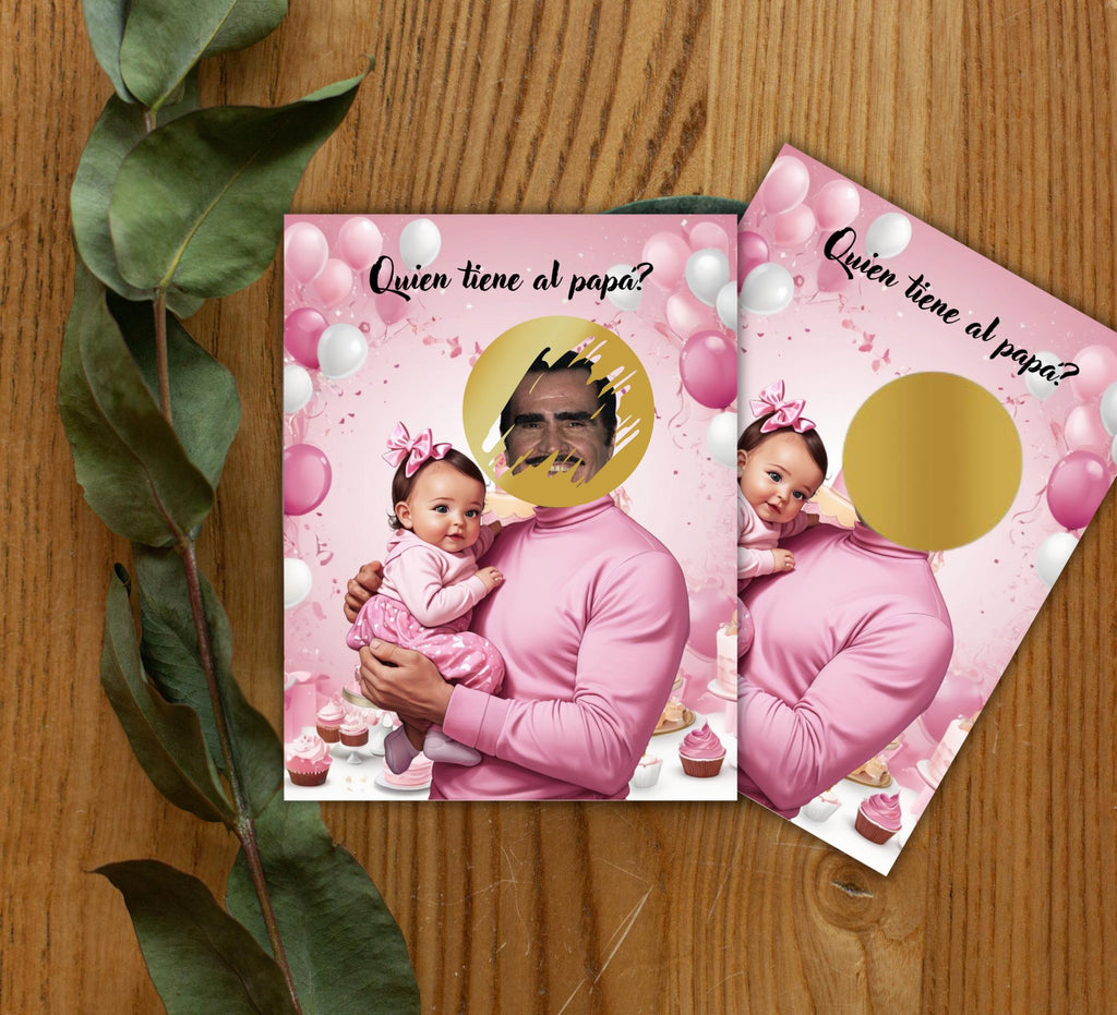 Spanish Baby Shower Game: Quien Tiene al Papa? (PDF Download, Printable Cards 4.25x5.5in)