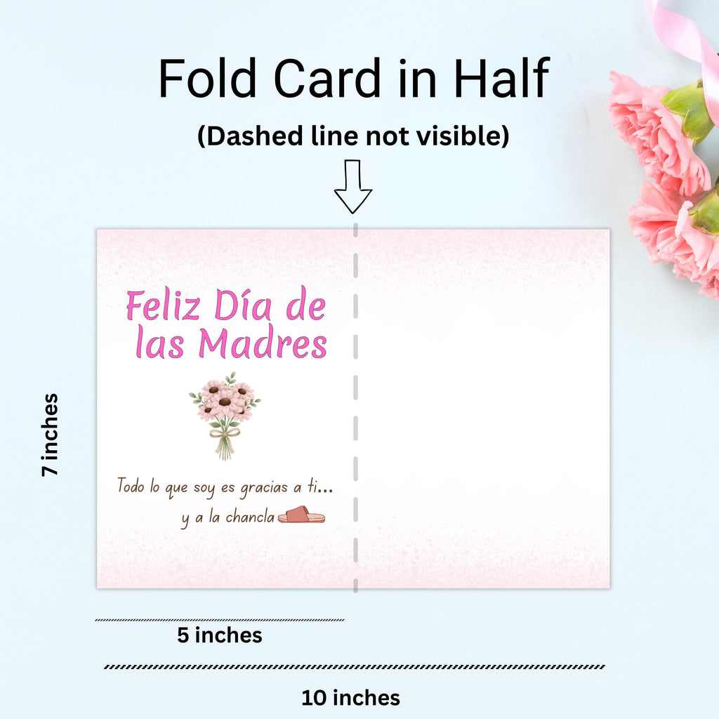 Funny La Chancla Mother's Day Card, Spanish Humor (Digital Download)