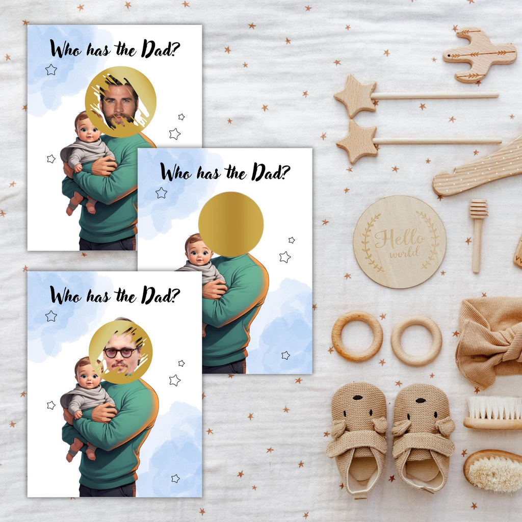 Baby Shower Game: Who Has The Dad? - Fun Party Activity (PDF Download)