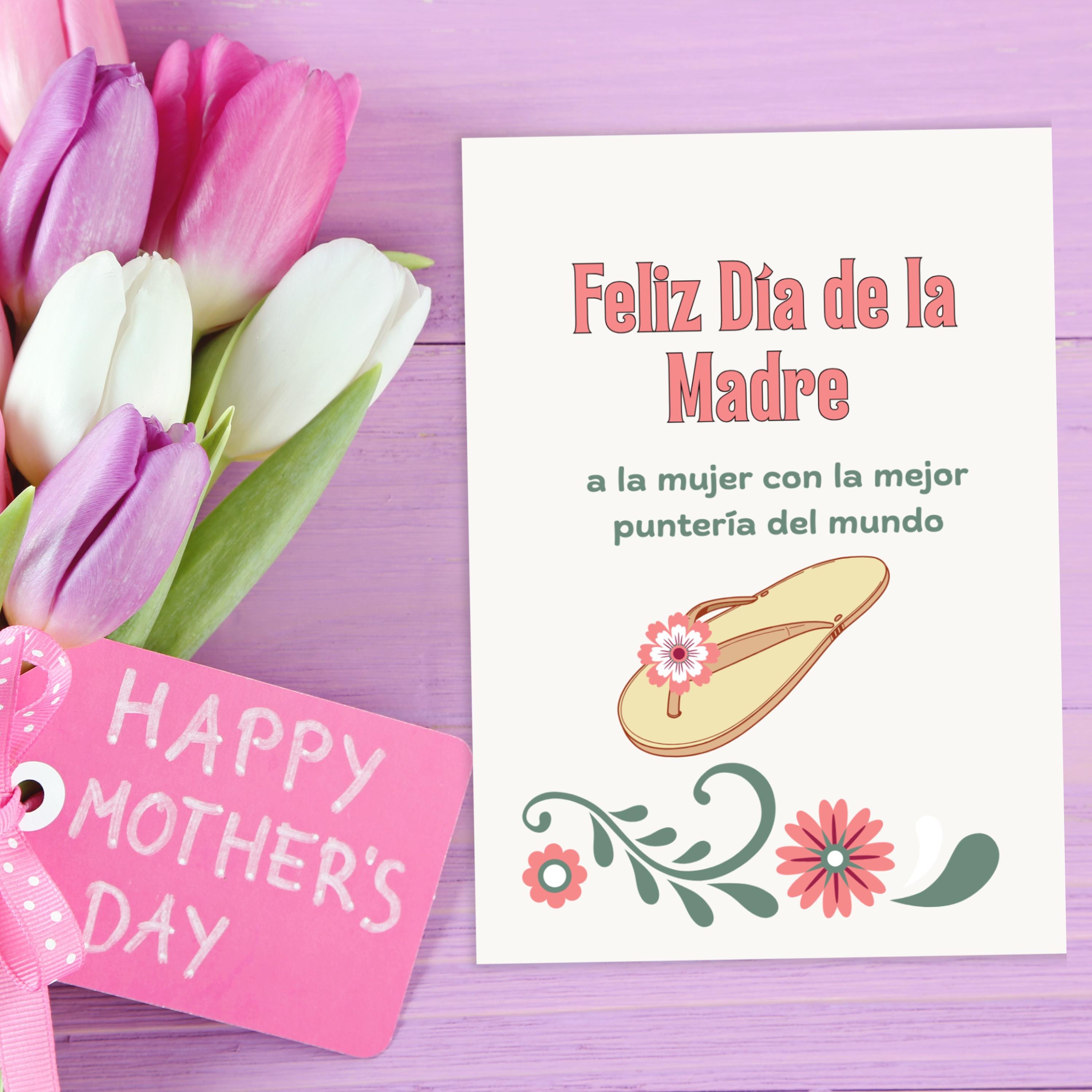 Tarjeta Dia de Las Madres, Funny La Chancla Mother's Day Gift, Regalo Para Mamá