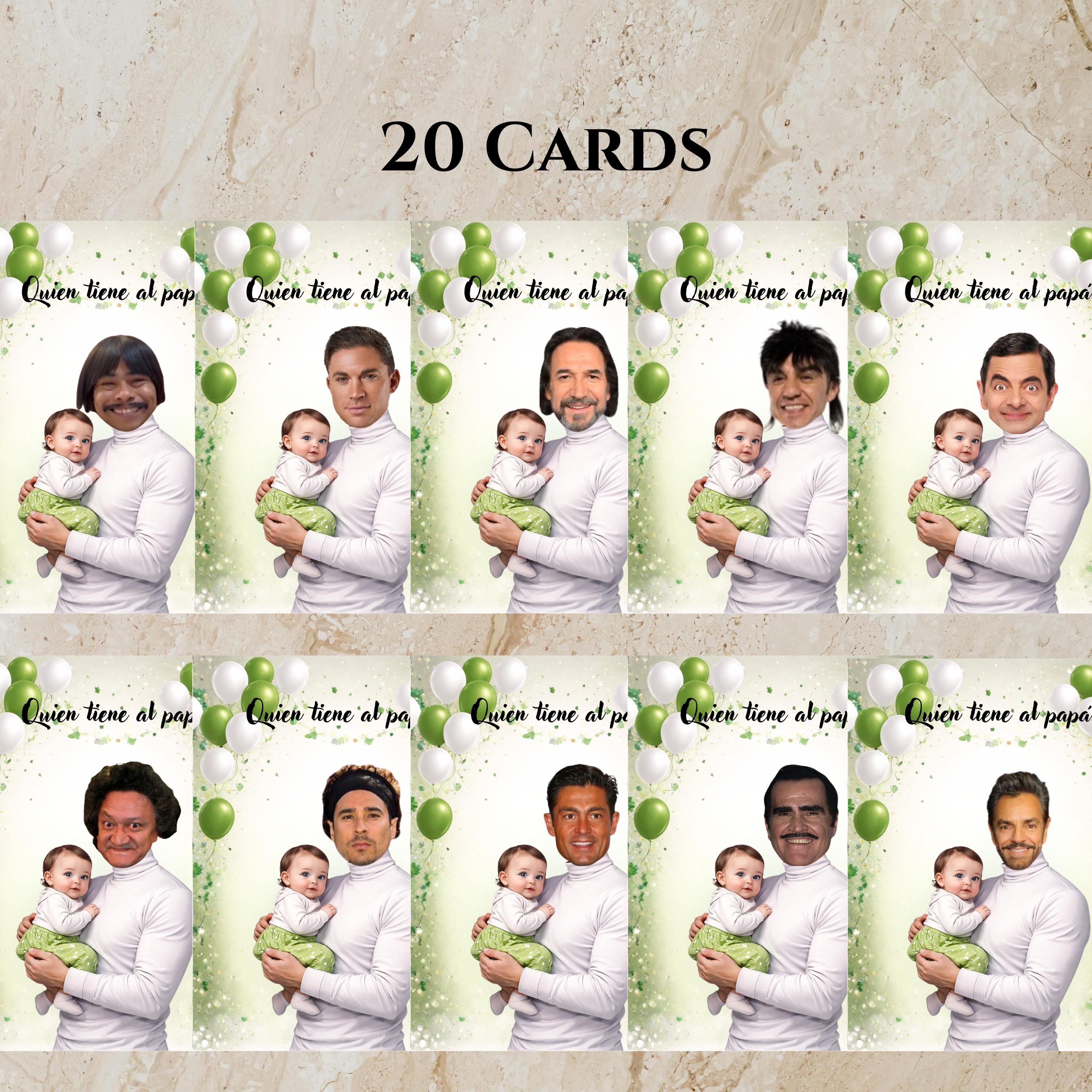 Baby Shower Game, Quien Tiene al Papa, Gender Reveal Activity, Gender Neutral Scratch Cards